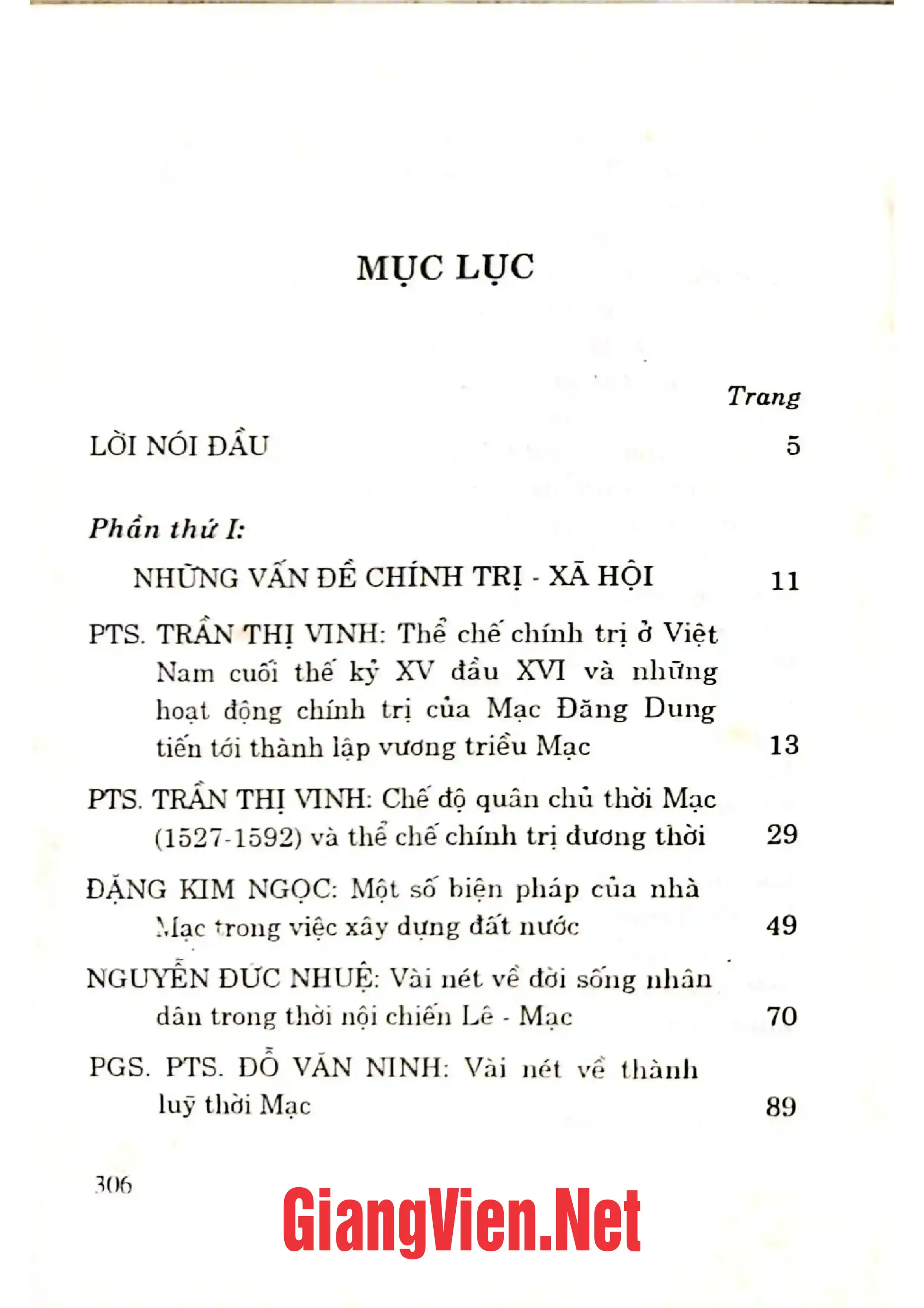 Trang bìa chính thức sách Vương triều Mạc, 1527 -1529