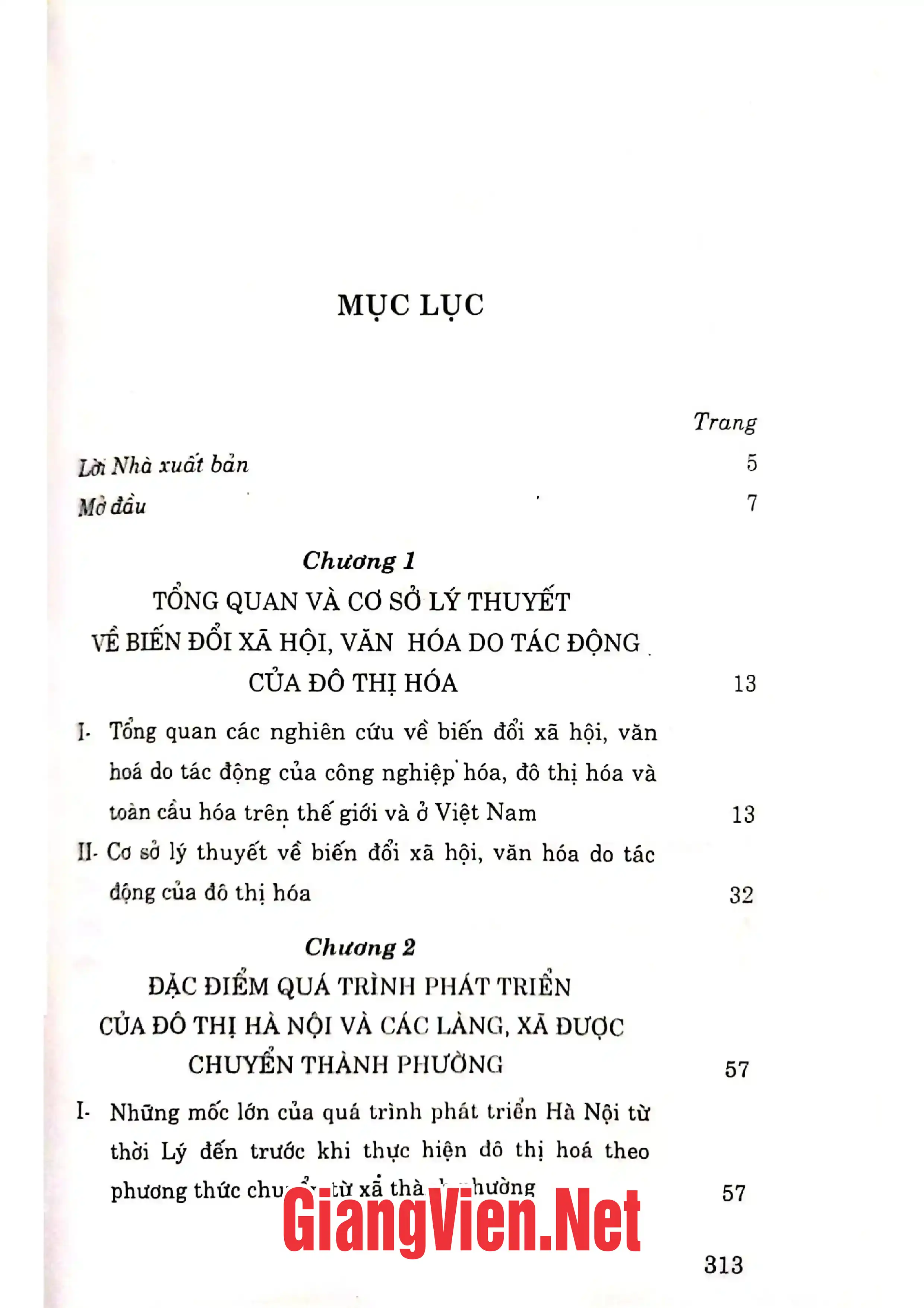 Trang bìa chính thức sách Biến đổi về văn hóa xã hội các làng quê trong quá trình đô thị hóa tại Hà Nội