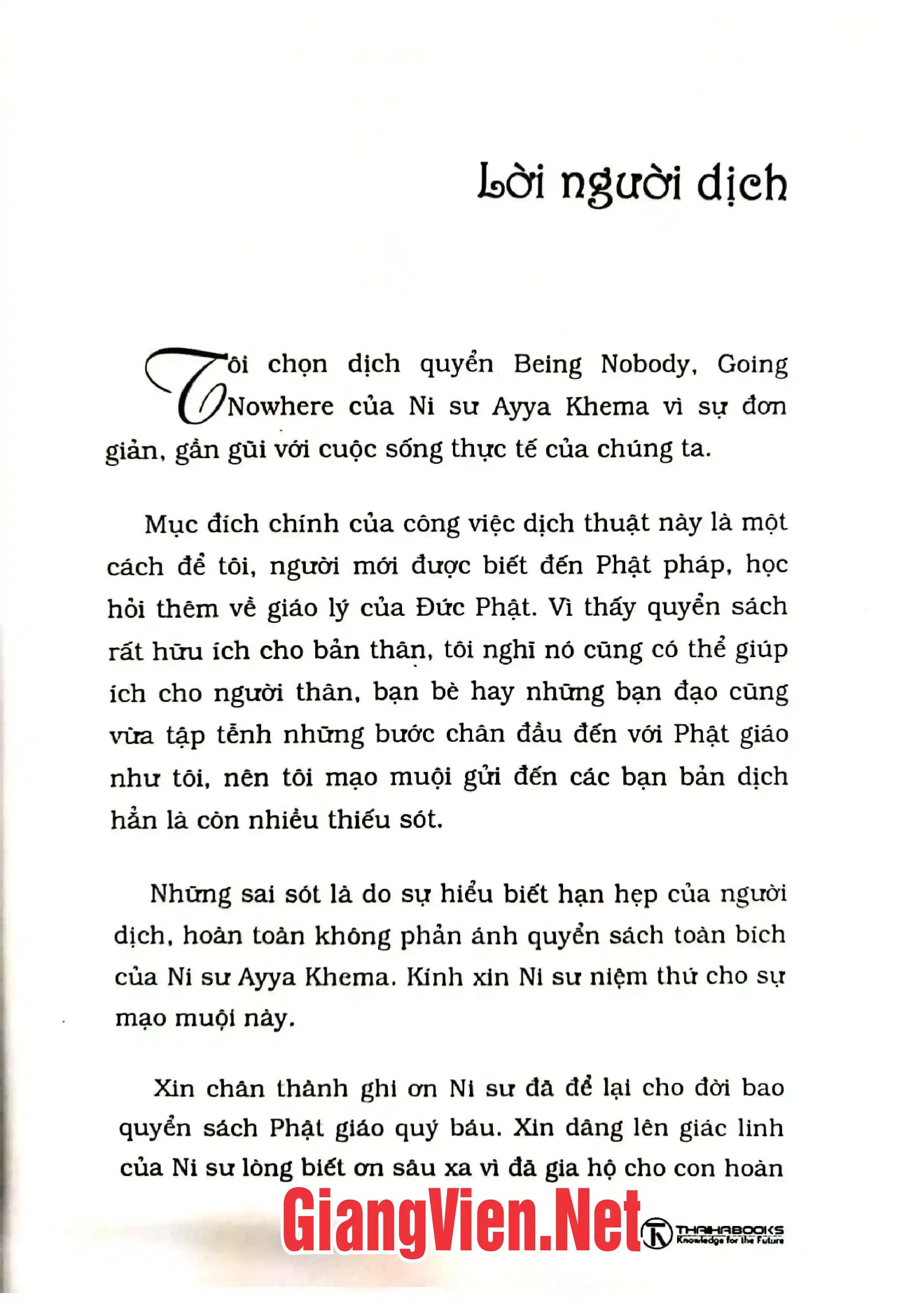 Mục lục chi tiết trang 1 sách Vô ngã vô ưu, Thiền quan về đạo phật