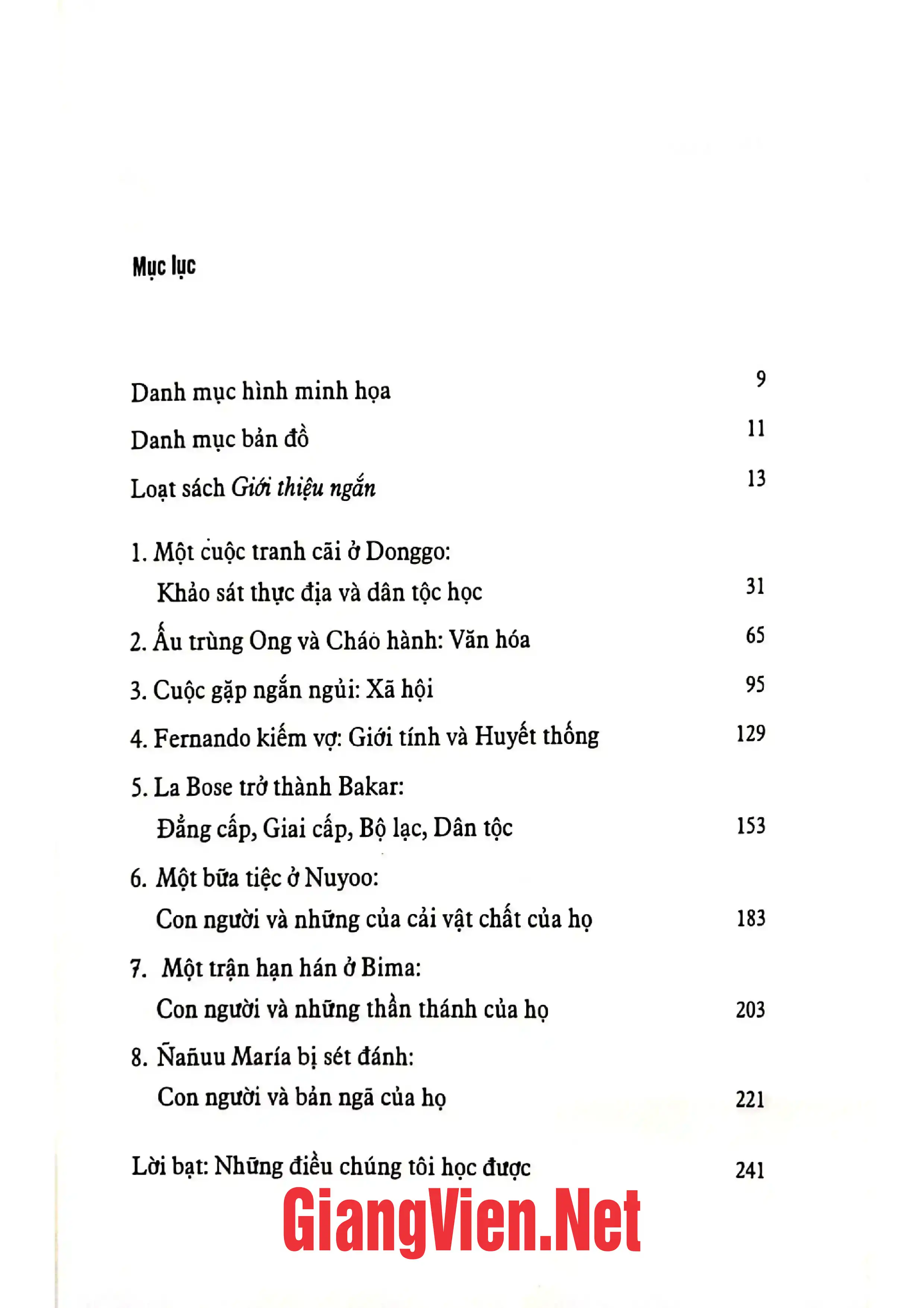Ảnh minh họa nội dung cuốn sách: Nhân học xã hội và văn hóa