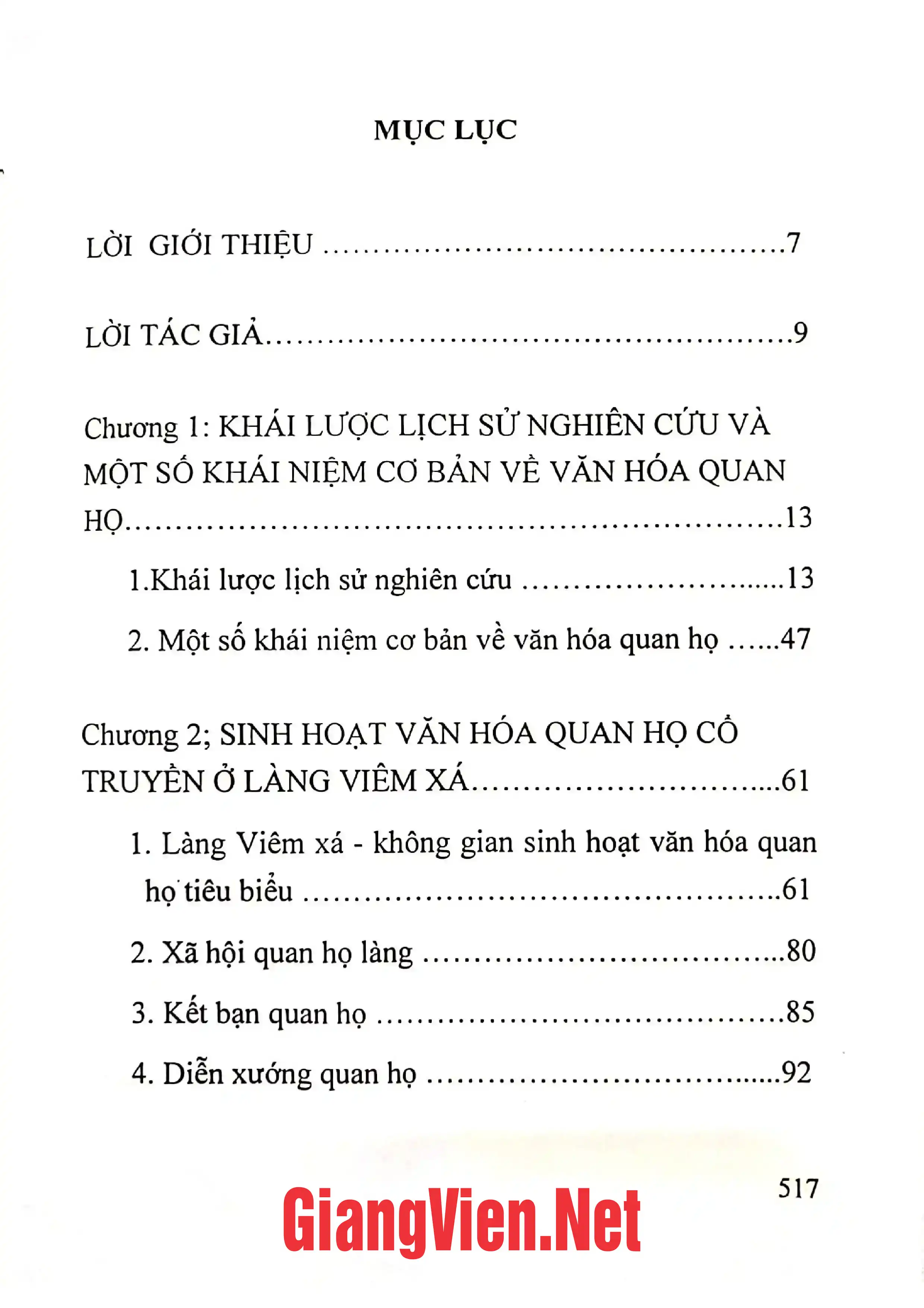 Trang bìa chính thức sách Sinh hoạt văn hóa quan họ làng nghiên cứu