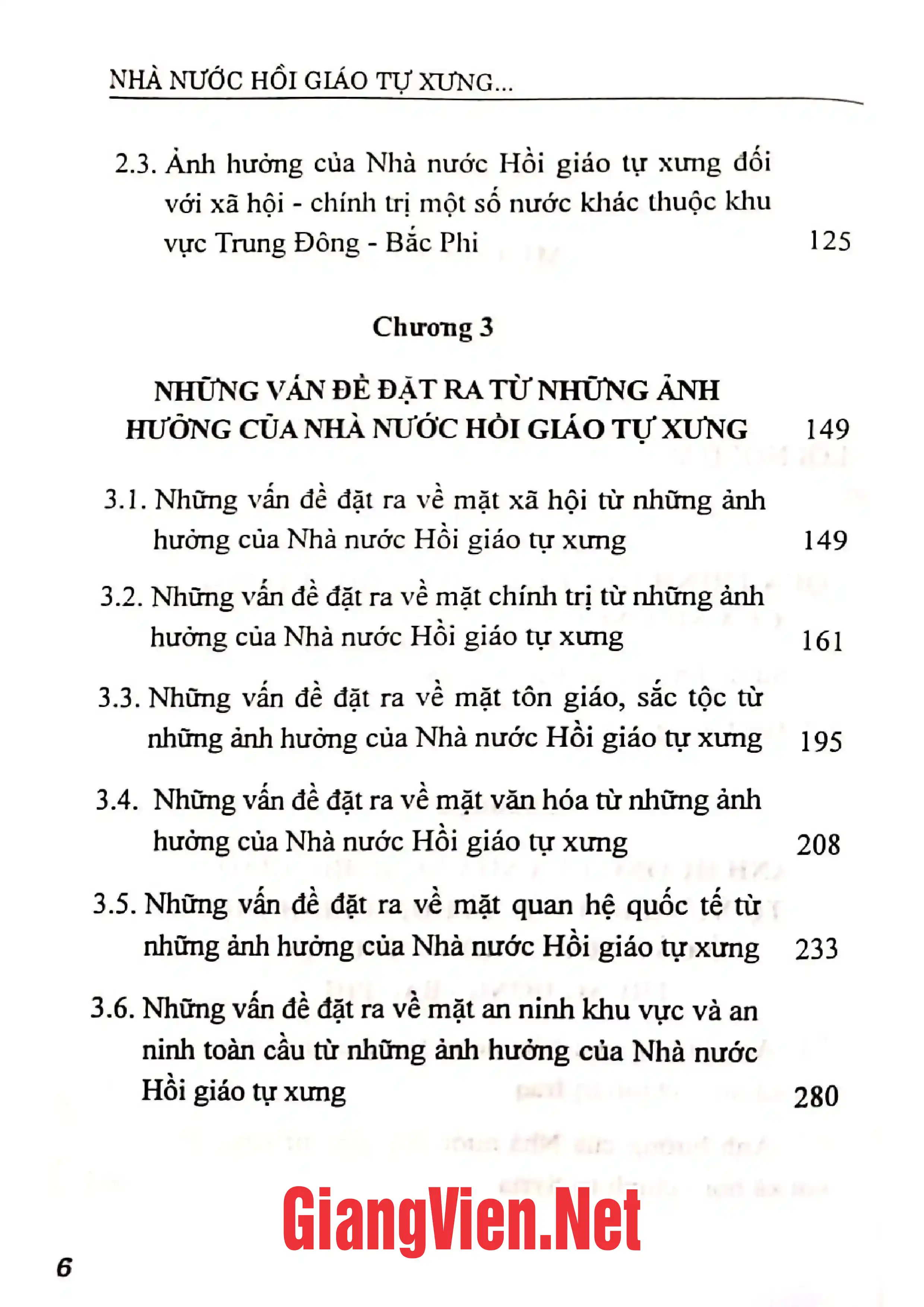 Mục lục chi tiết trang 1 sách Nhà nước Hồi giáo tự xưng và những ảnh hưởng đến chính trị, xã hội ở Trung Đông - Bắc Phi.