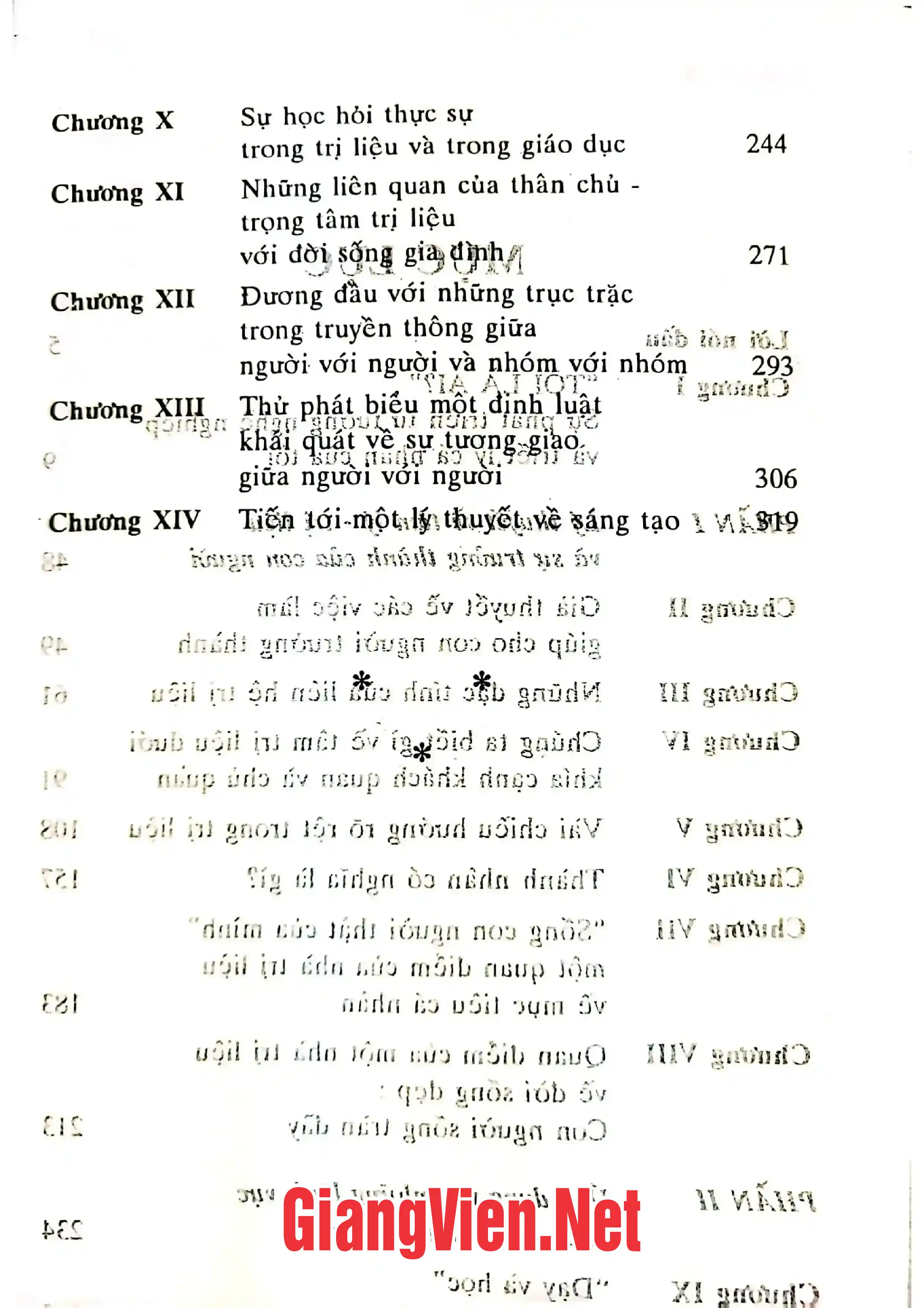Mục lục chi tiết trang 1 sách Tiến trình thành nhân