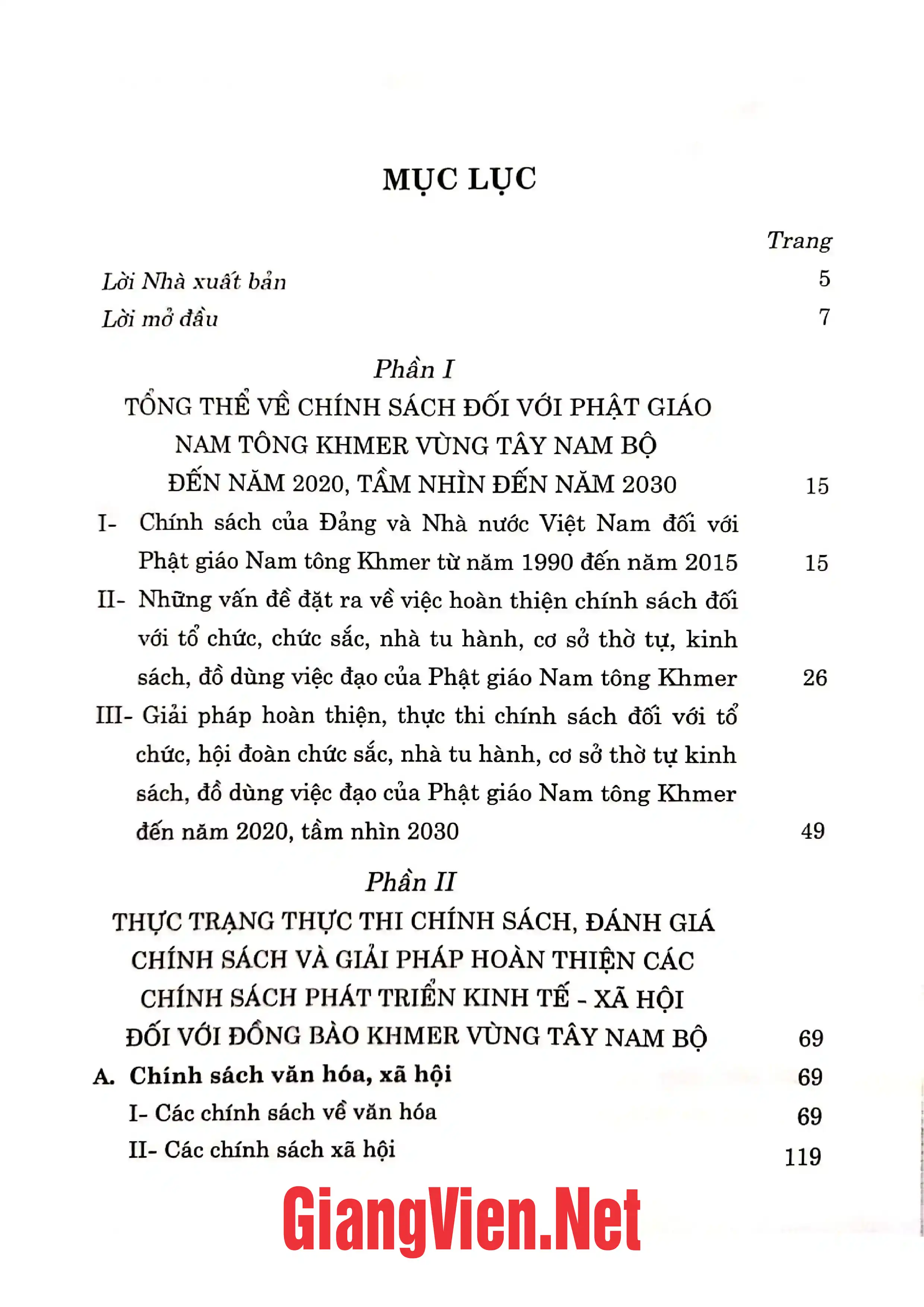 Ảnh minh họa nội dung cuốn sách: Chính sách đối với Phật giáo Nam tông Khmer và đồng bào Khmer vùng Tây Nam bộ