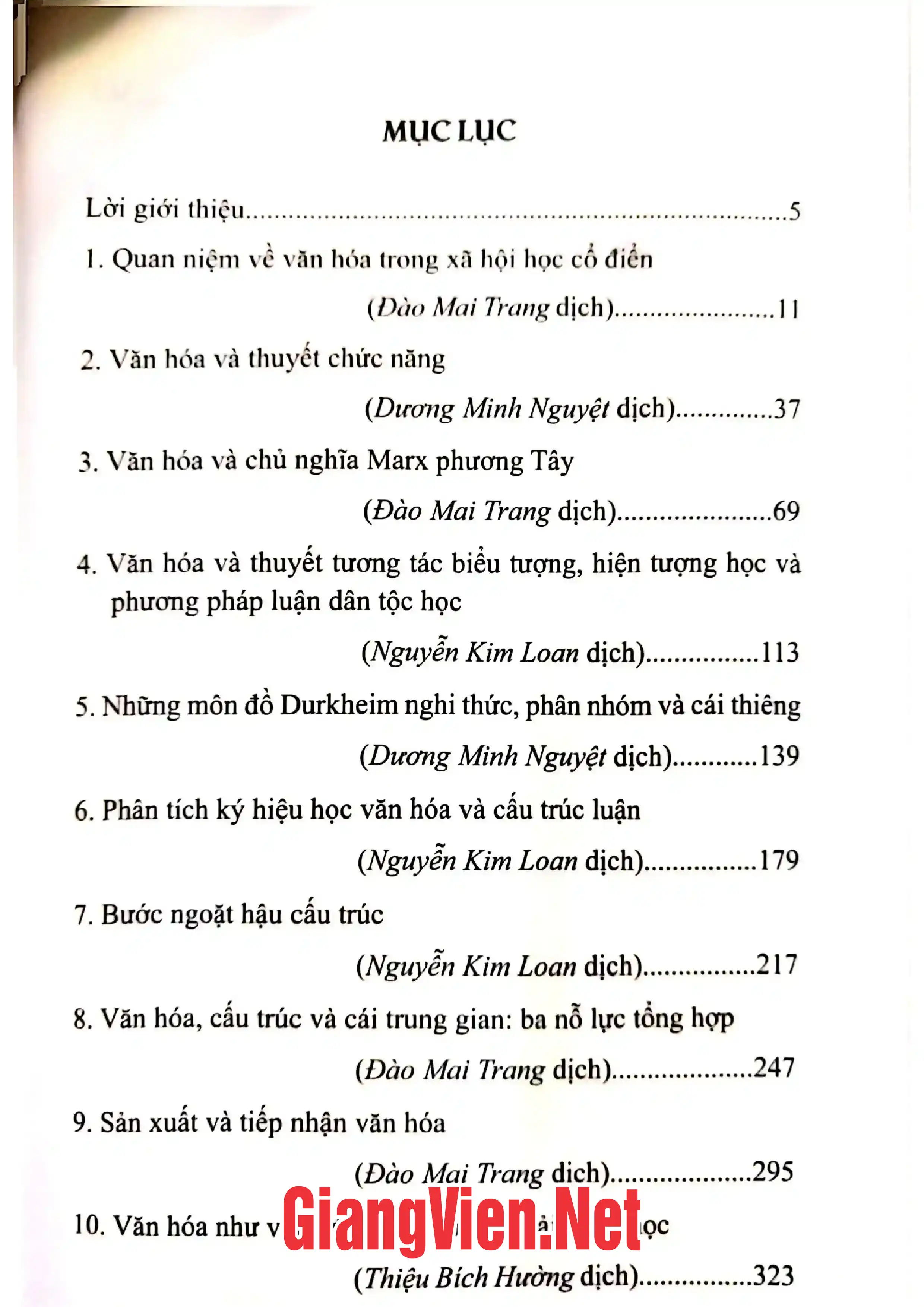 Trang bìa chính thức sách Các lý thuyết văn hóa