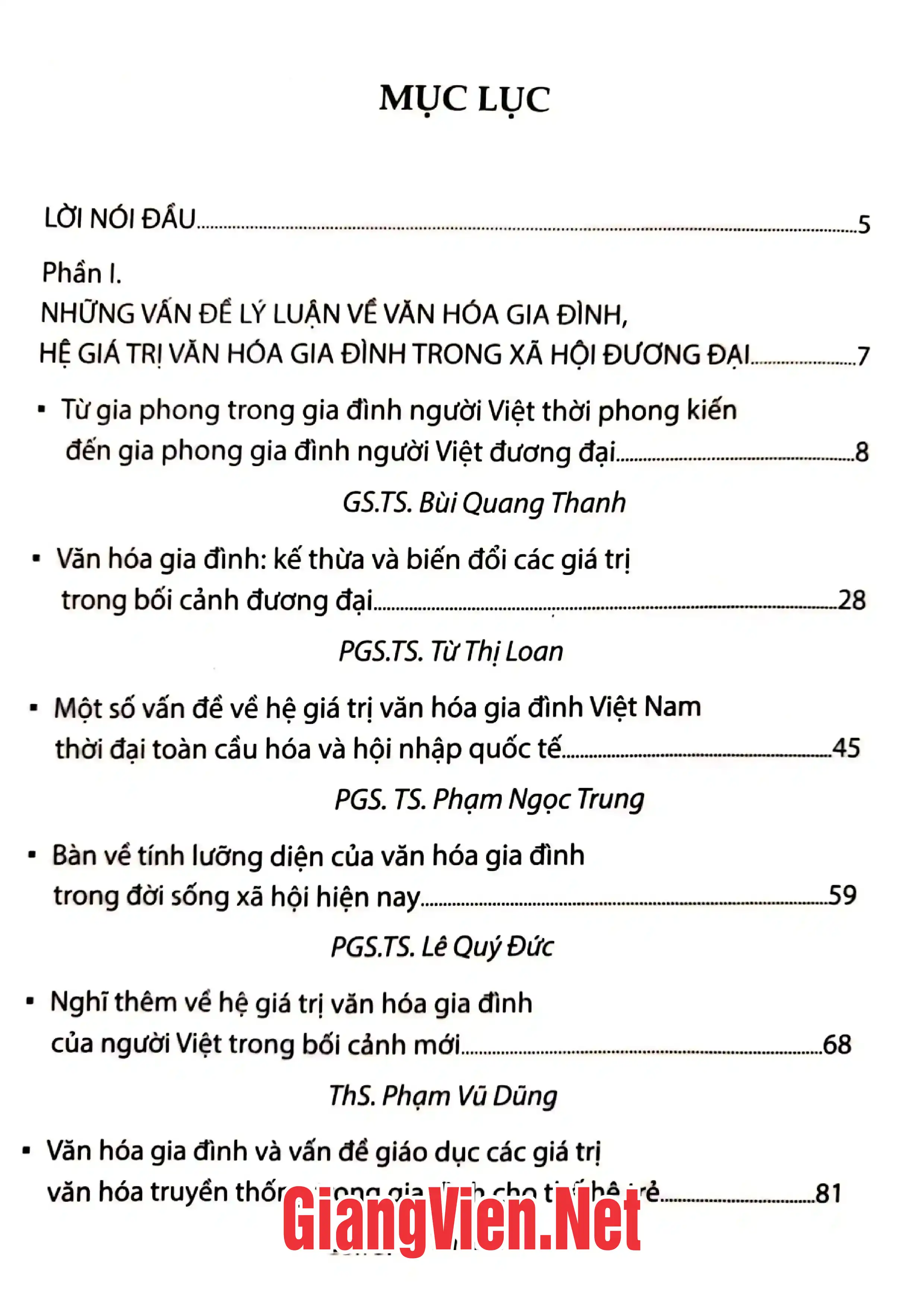 Trang bìa chính thức sách Văn hóa gia đình trong xã hội đương đại