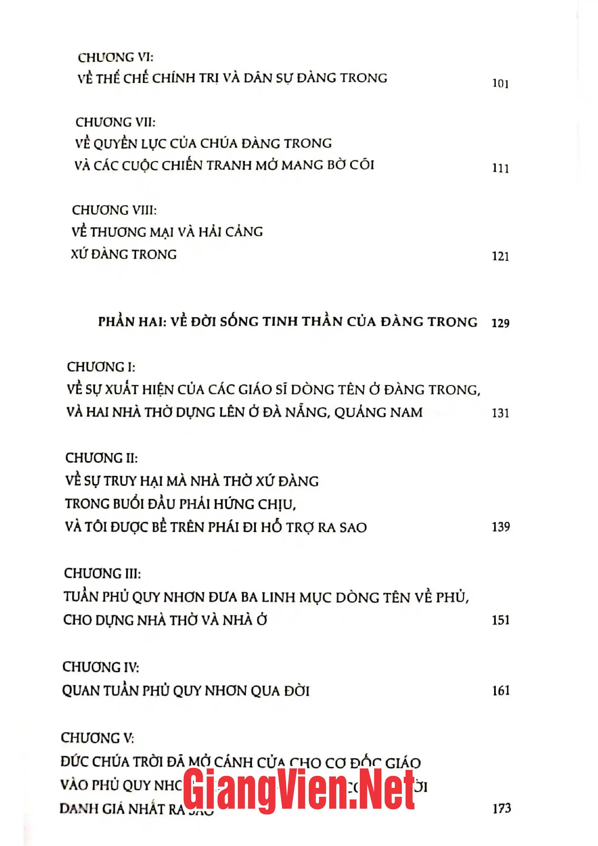 Mục lục chi tiết trang 1 sách Xứ Đàng Trong, Cristoforo Borri