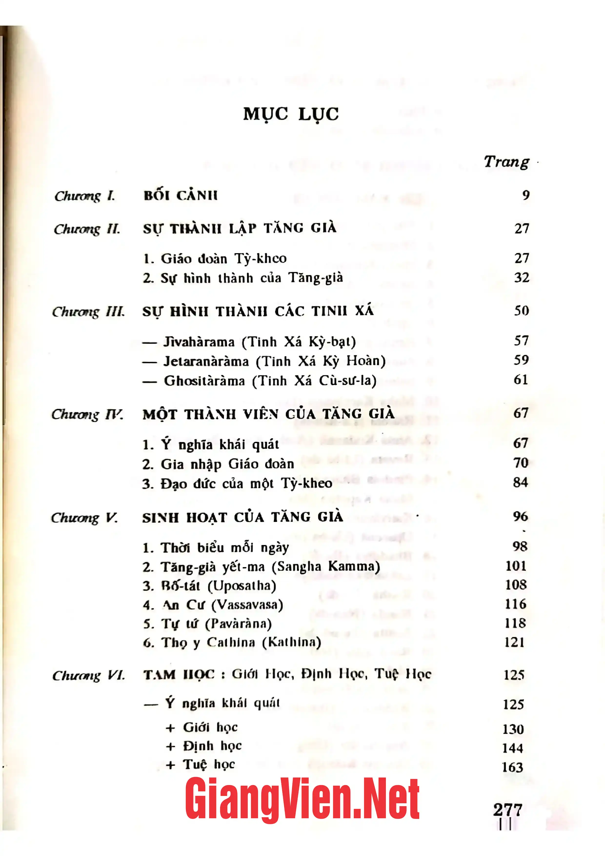 Trang bìa chính thức sách Tăng già thời đức Phật