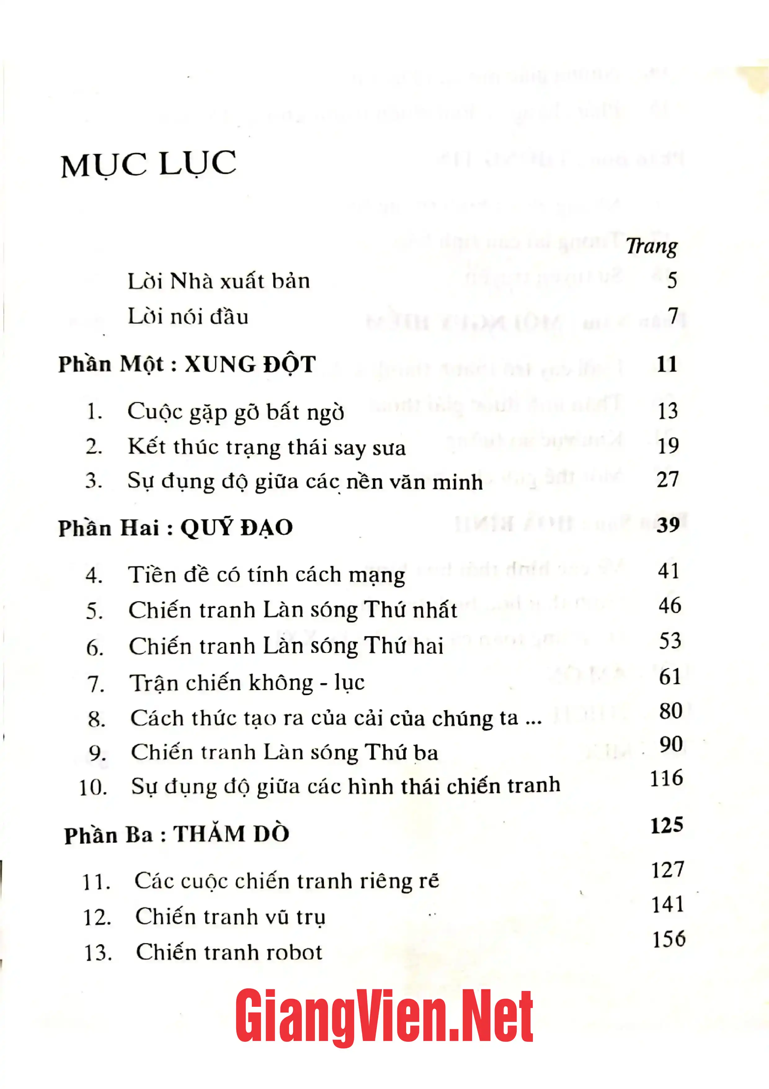Trang bìa chính thức sách Chiến tranh và chống chiến tranh, Sự sống còn của loài người ở buổi bình minh của thế kỷ XXI