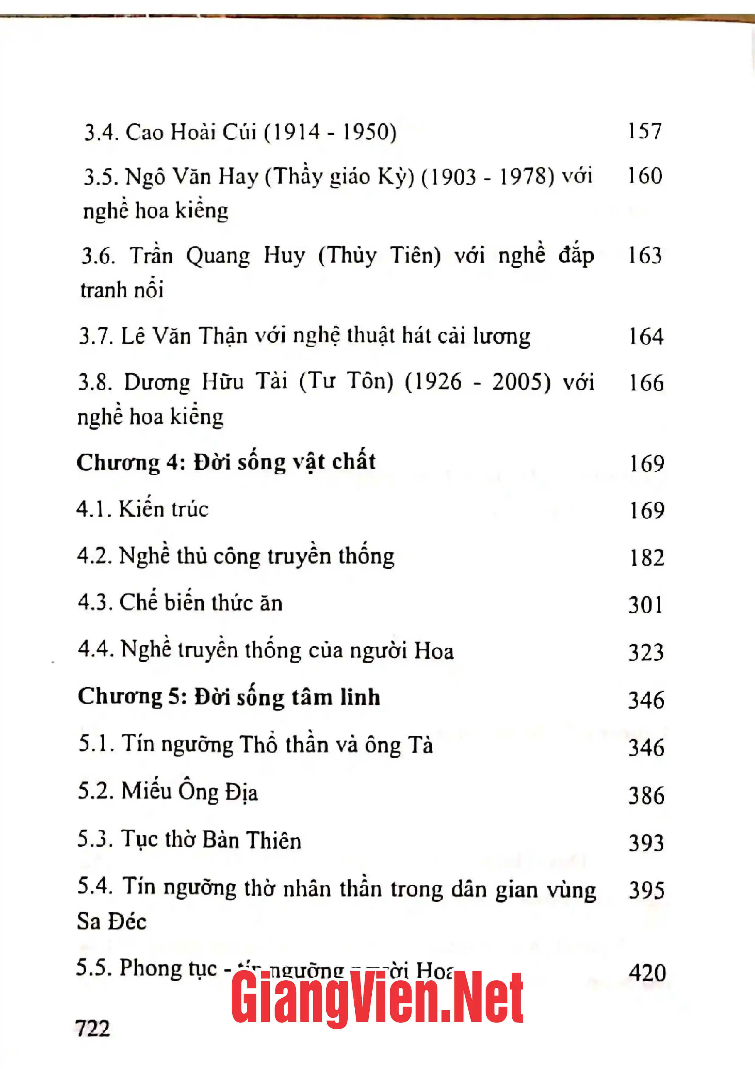 Mục lục chi tiết trang 1 sách Văn hóa dân gian Miệt Sa Đéc