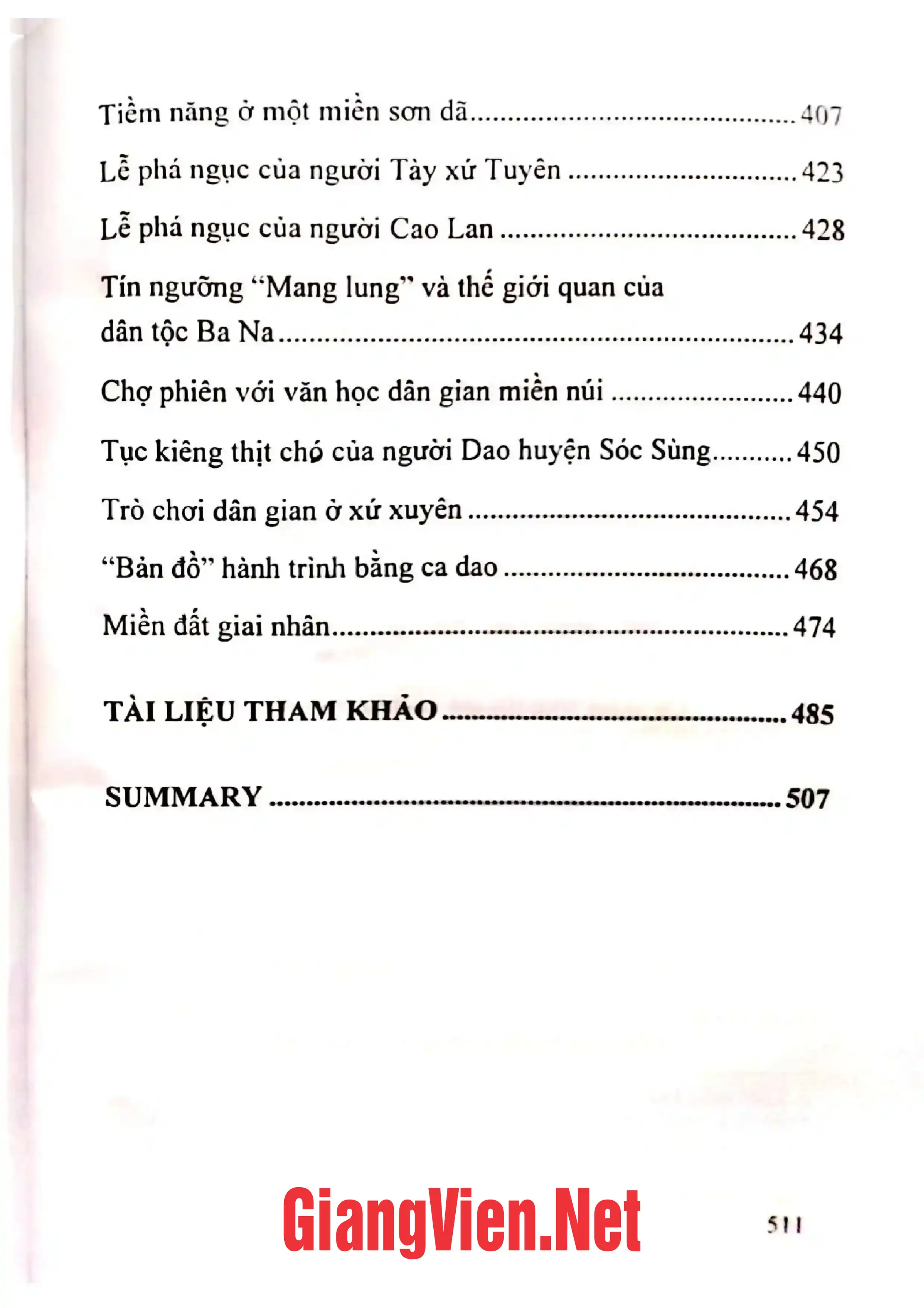 Mục lục chi tiết trang 2 sách Âm nhạc dân gian của người Bố y