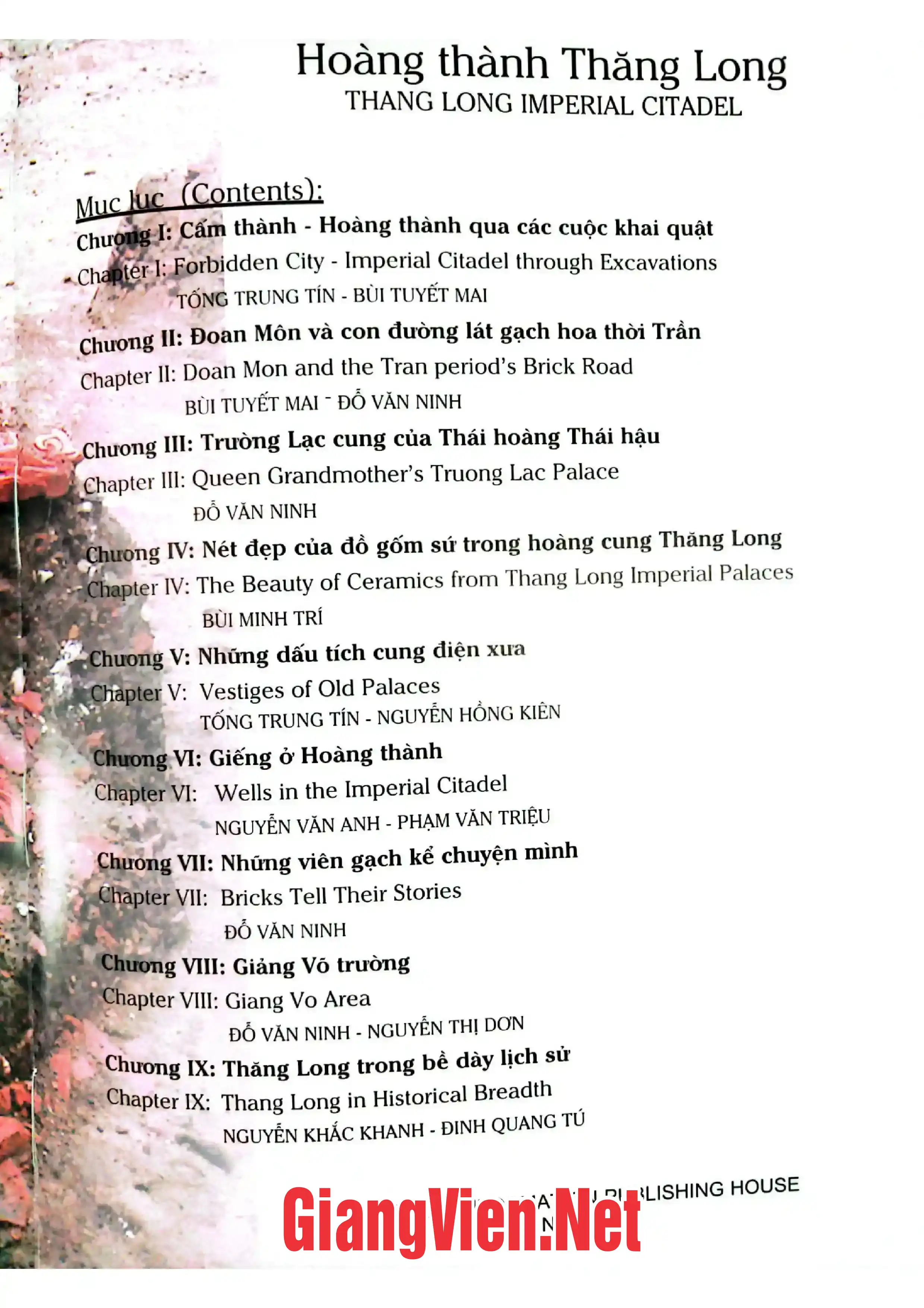 Trang bìa chính thức sách Hoàng Thành Thăng Long