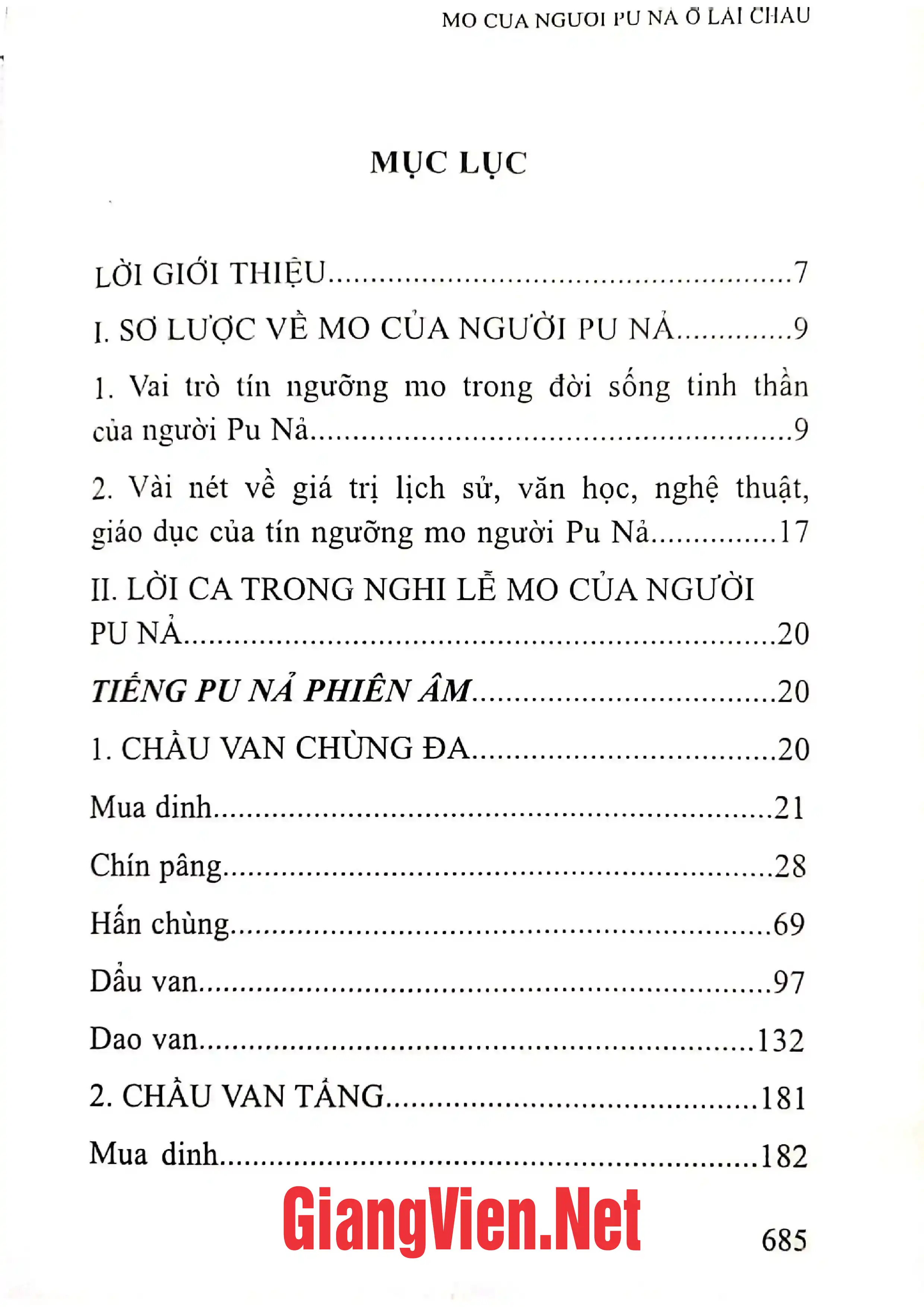 Trang bìa chính thức sách Mo của người Pu Nả ở Lai Châu