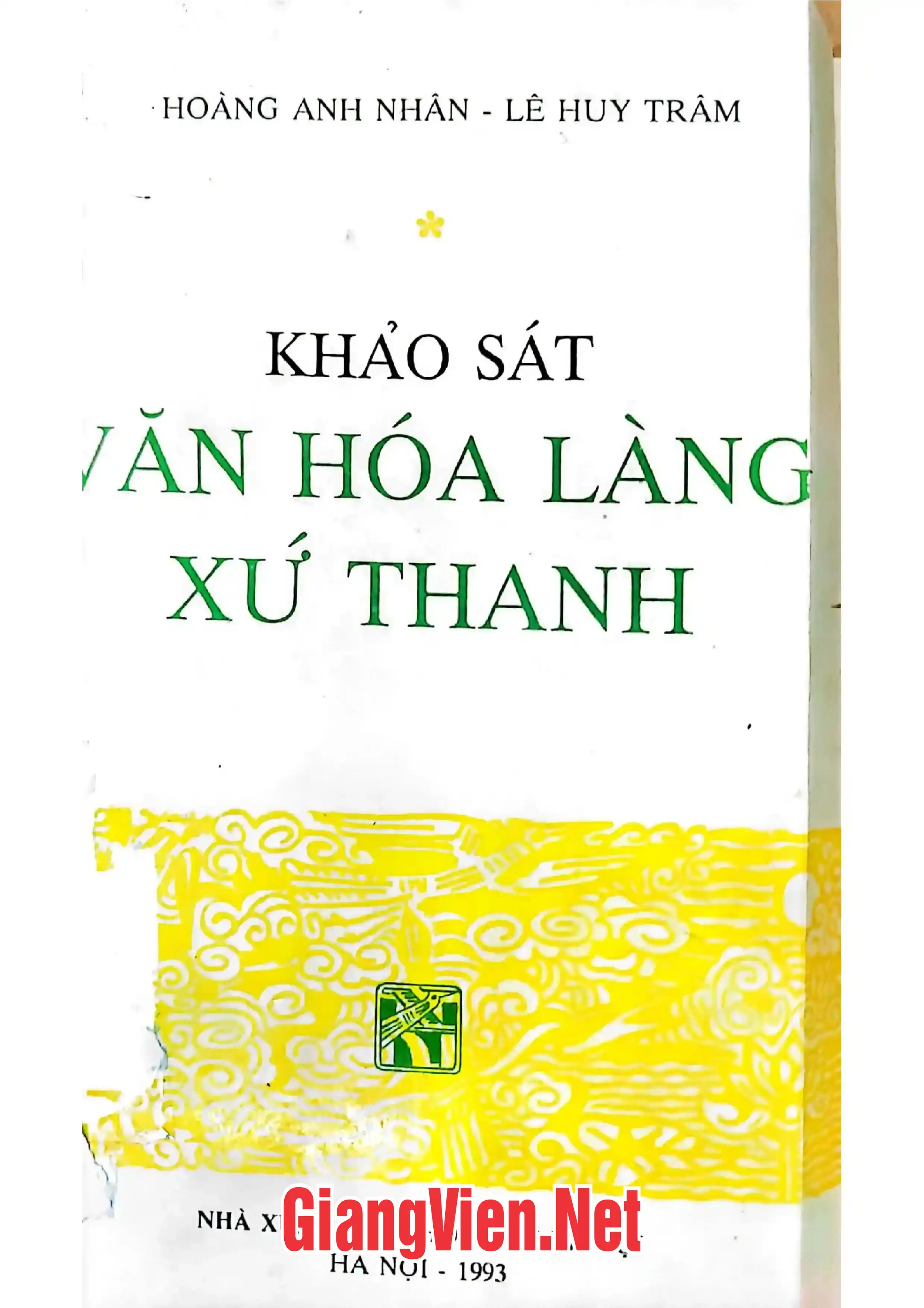 Ảnh bìa của Khảo sát văn hoá làng xứ Thanh