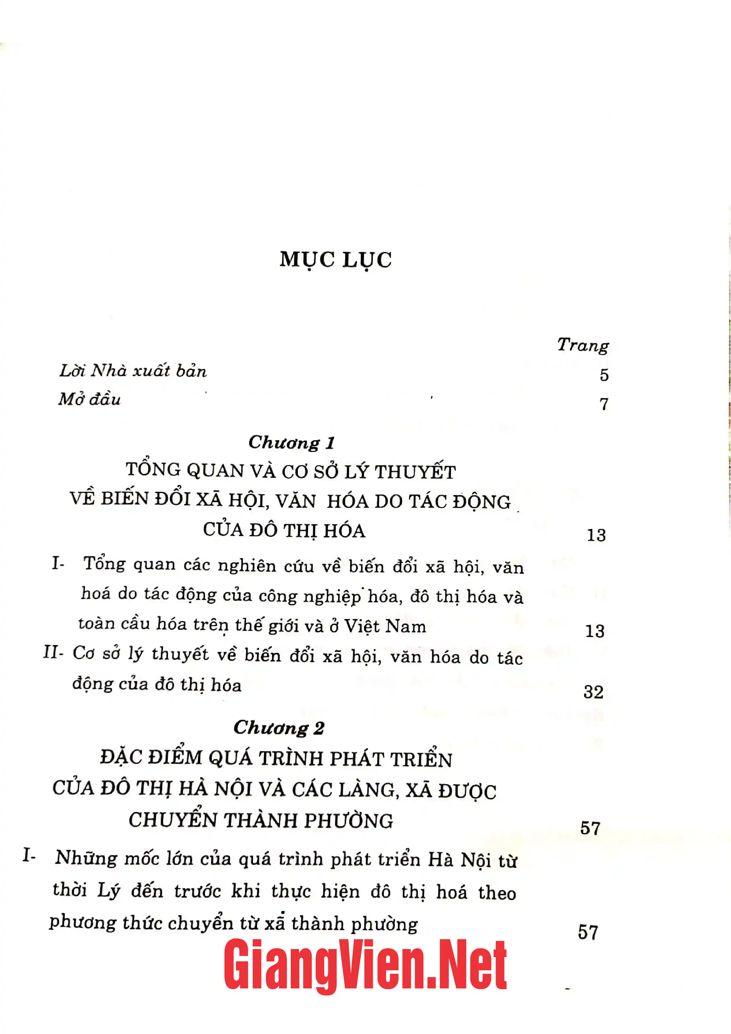Trang bìa chính thức sách Biến đổi về xã hội và văn hóa ở các làng quê trong quá trình đô thị hóa tại Hà Nội
