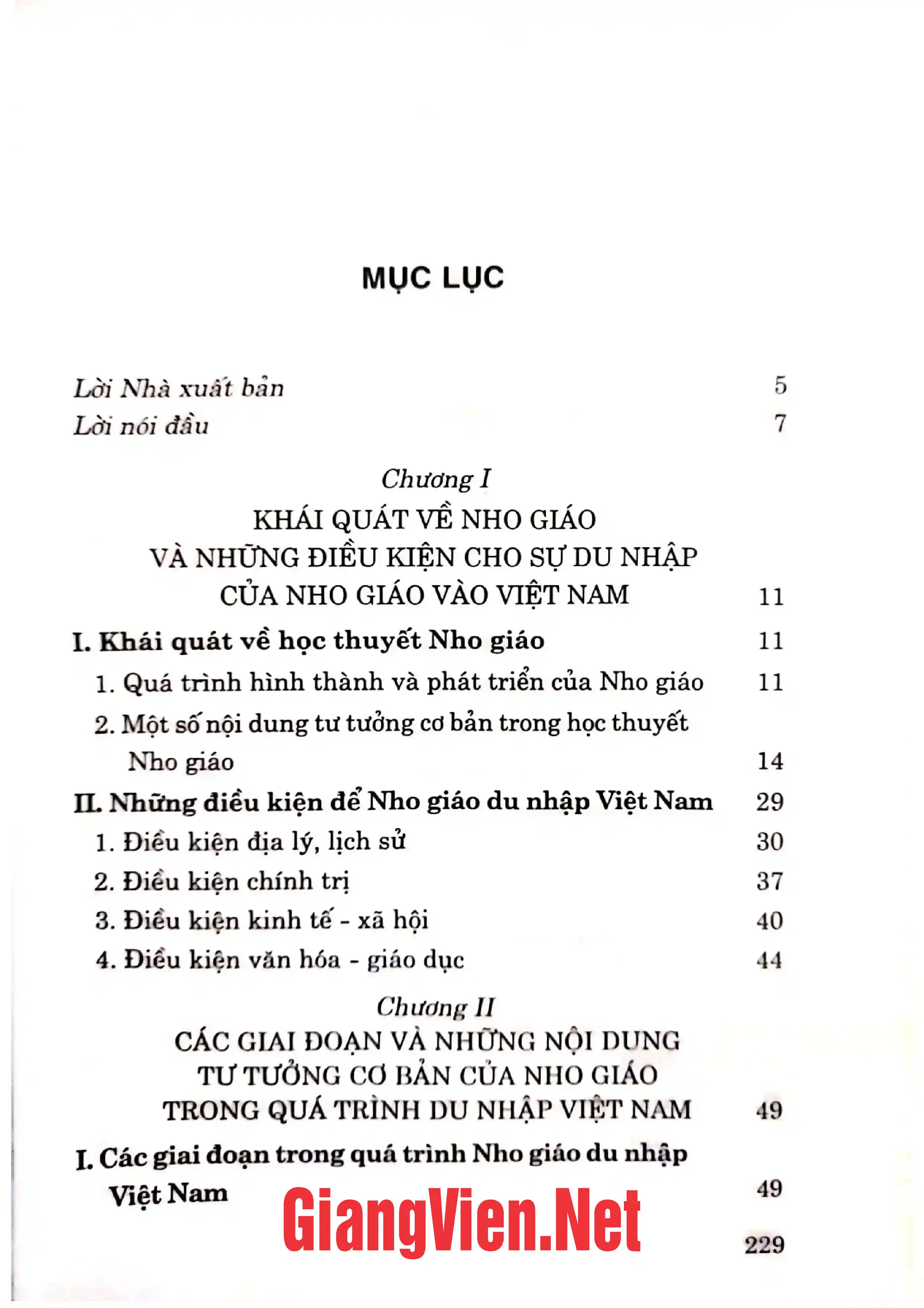 Trang bìa chính thức sách Quá trình du nhập của Nho giáo vào Việt Nam từ đầu công nguyên đến thế kỷ XIX