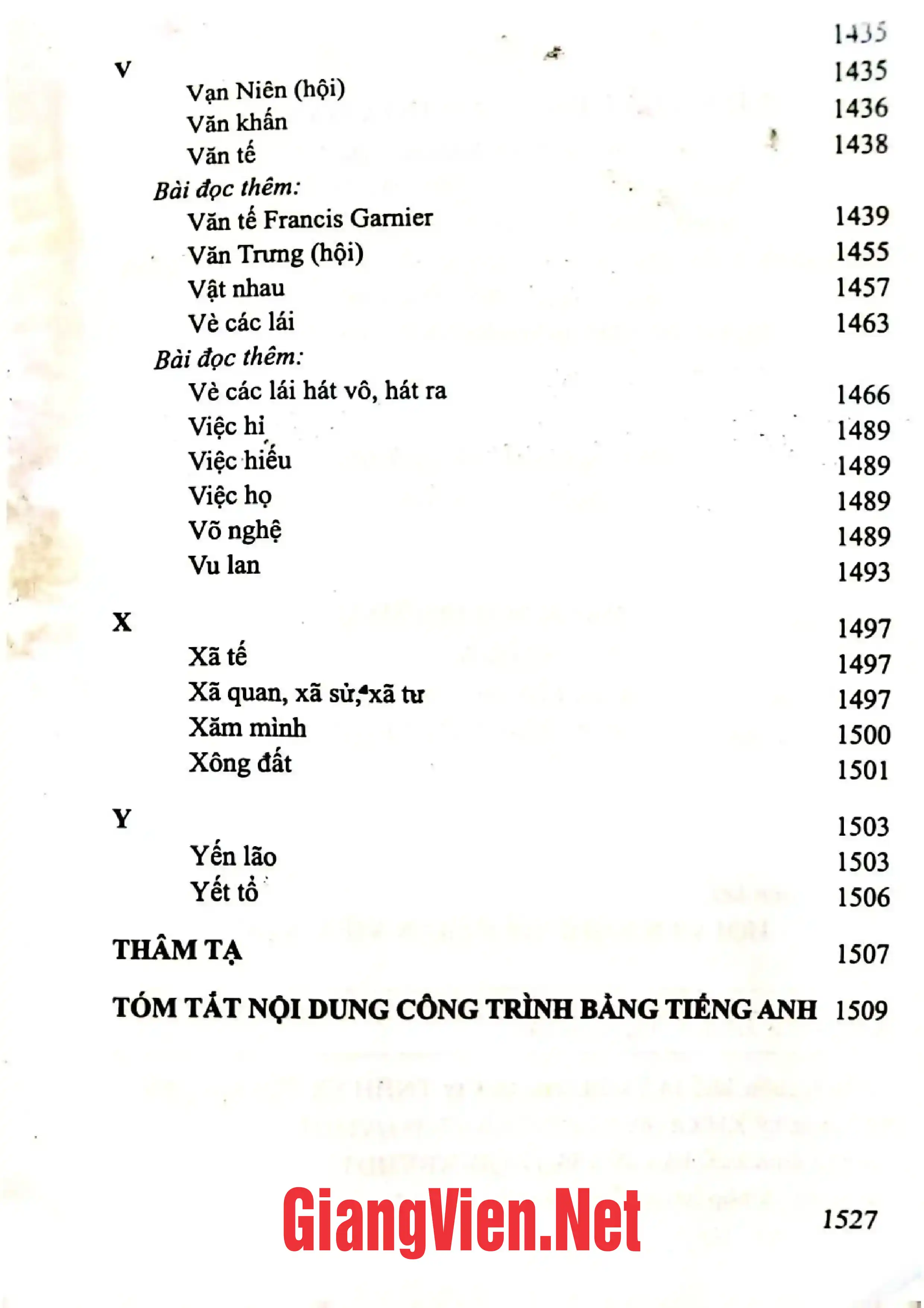 Mục lục chi tiết trang 3 sách Văn hóa lễ tục ABC
