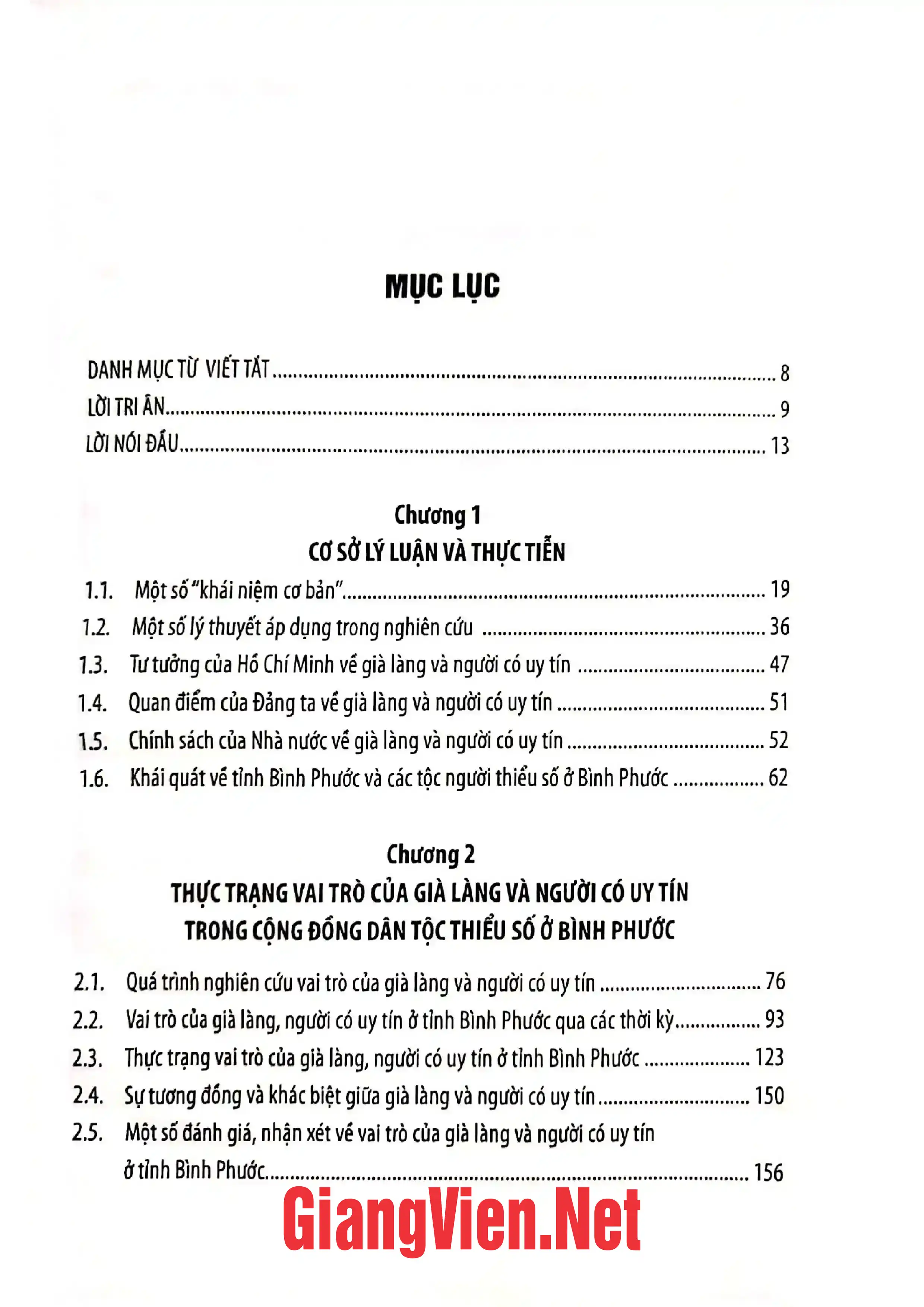 Trang bìa chính thức sách Vai trò của Già làng và người có uy tín trong phát triển bền vững vùng đồng bào dân tộc thiểu số tỉnh Bình Phước