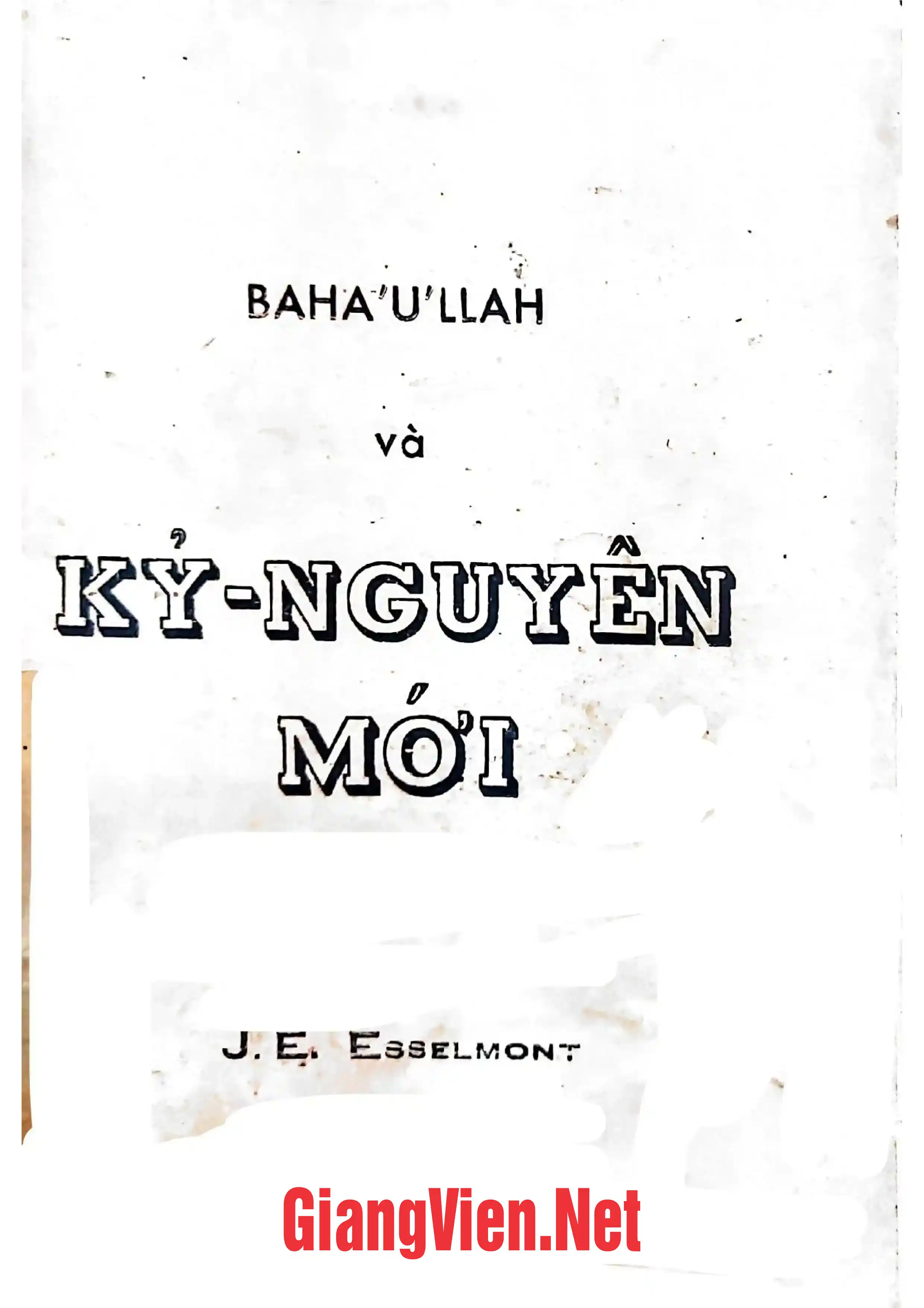 Ảnh bìa của Bahaullah và kỷ nguyên mới