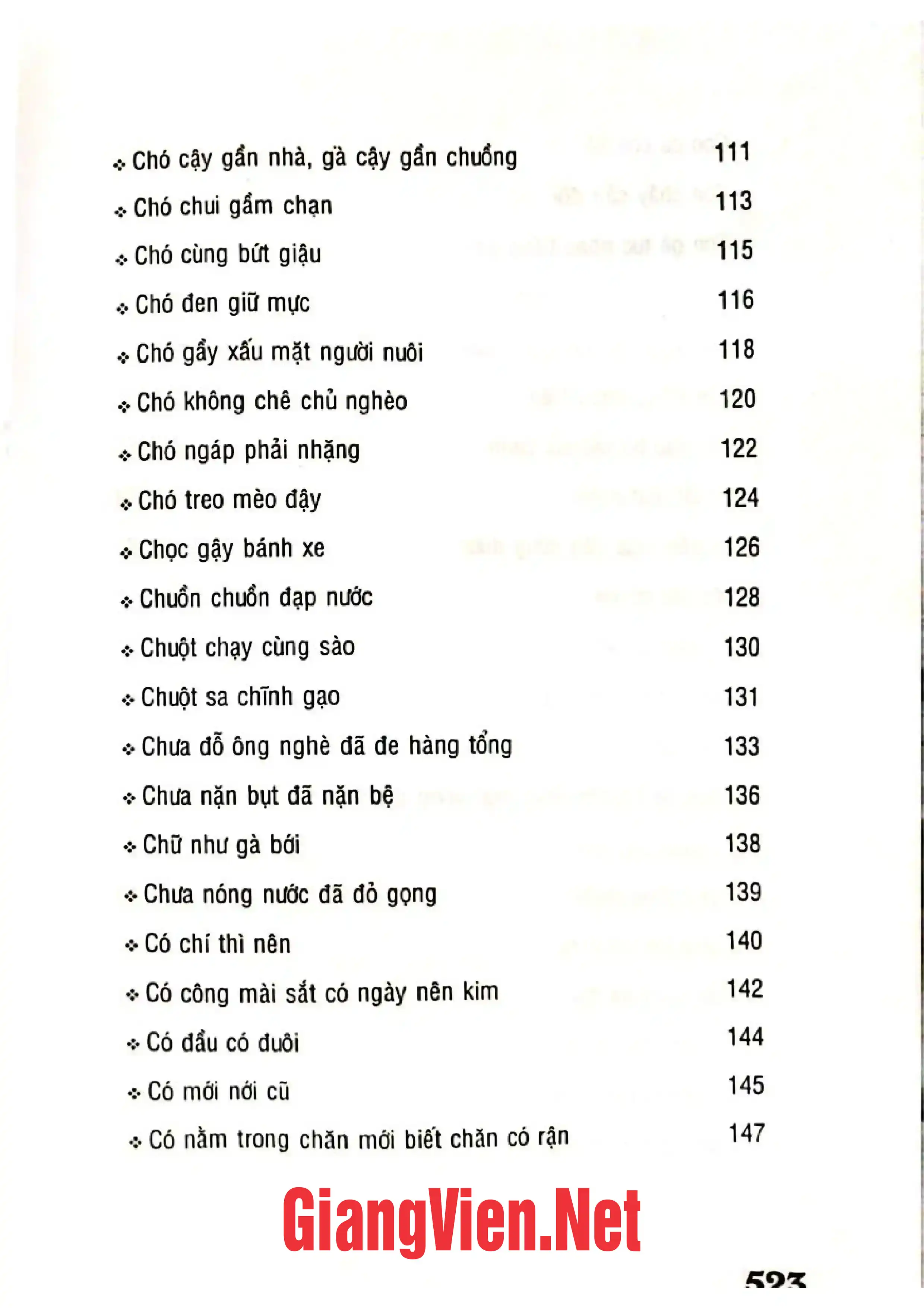 Mục lục chi tiết trang 3 sách Đi tìm điển tích thành ngữ