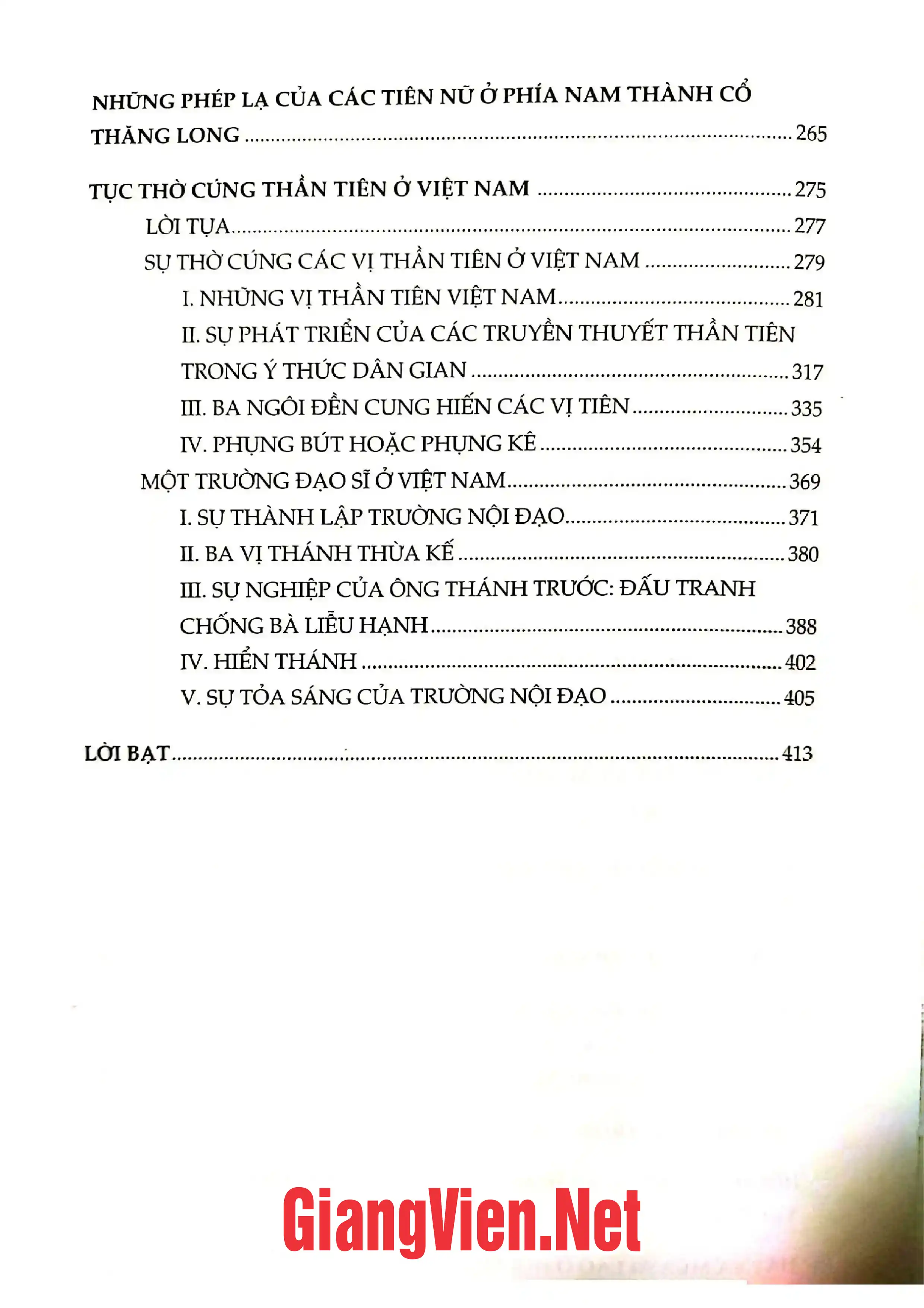 Mục lục chi tiết trang 1 sách Hội hè lễ tết của người Việt