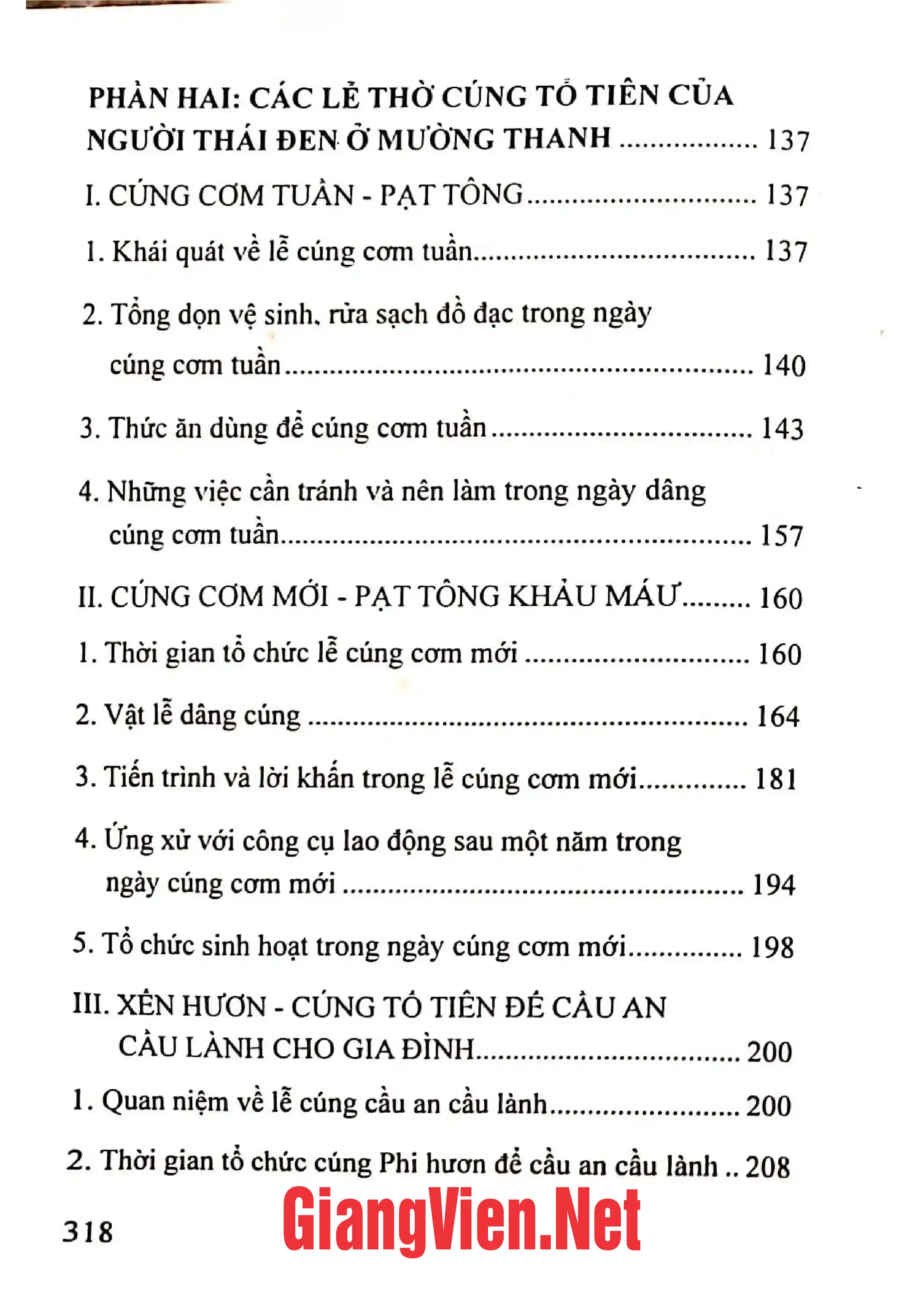 Mục lục chi tiết trang 1 sách Tục thờ cúng tổ tiên của người Thái Đen
