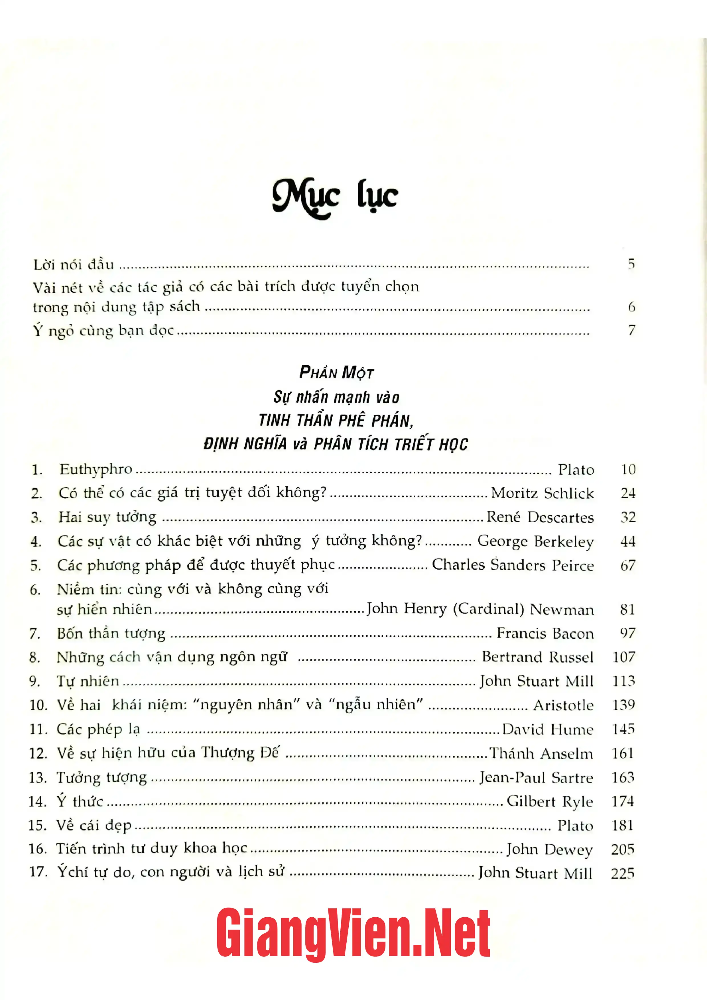 Trang bìa chính thức sách Trích văn triết học