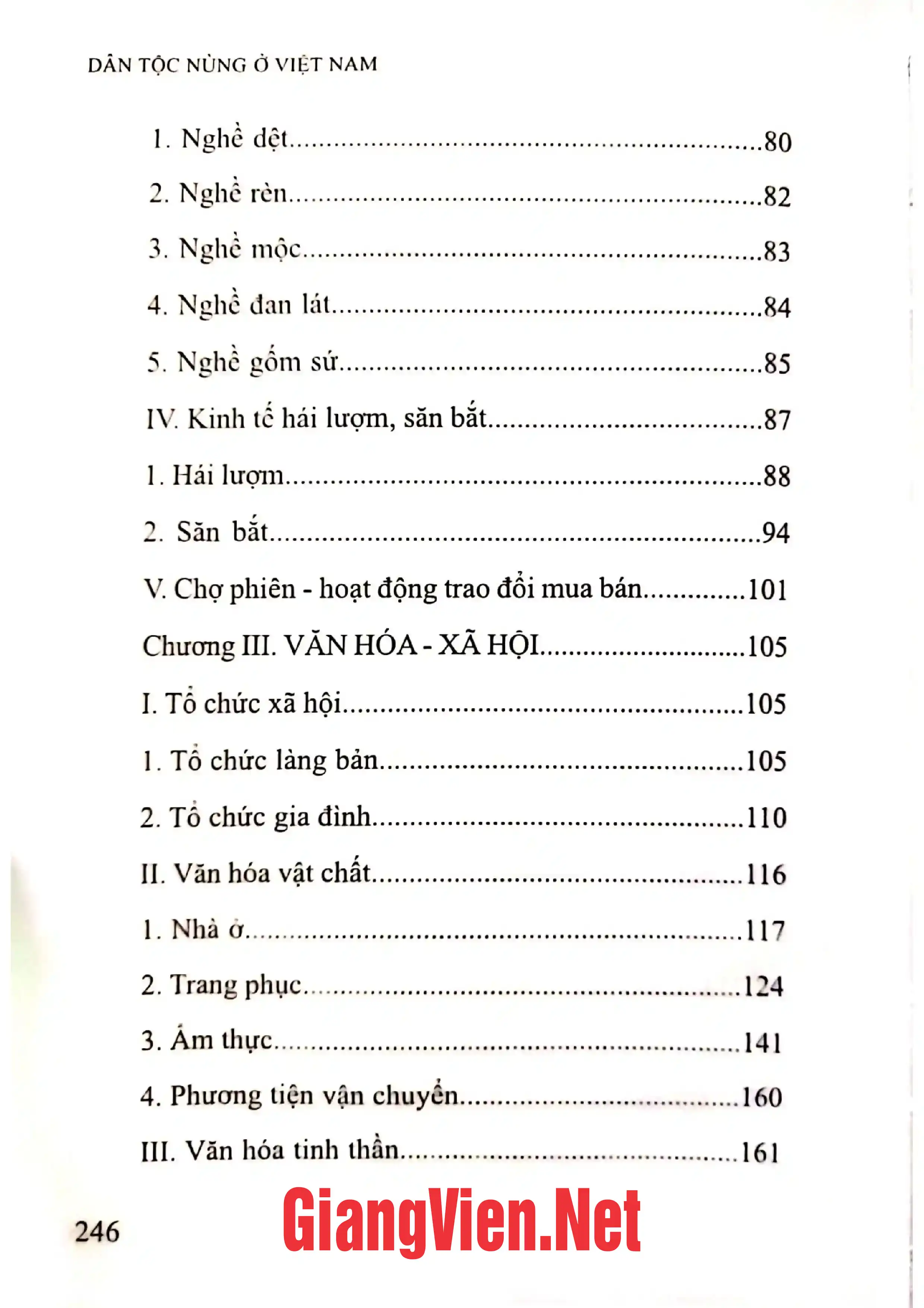 Mục lục chi tiết trang 1 sách Dân tộc Nùng ở Việt Nam