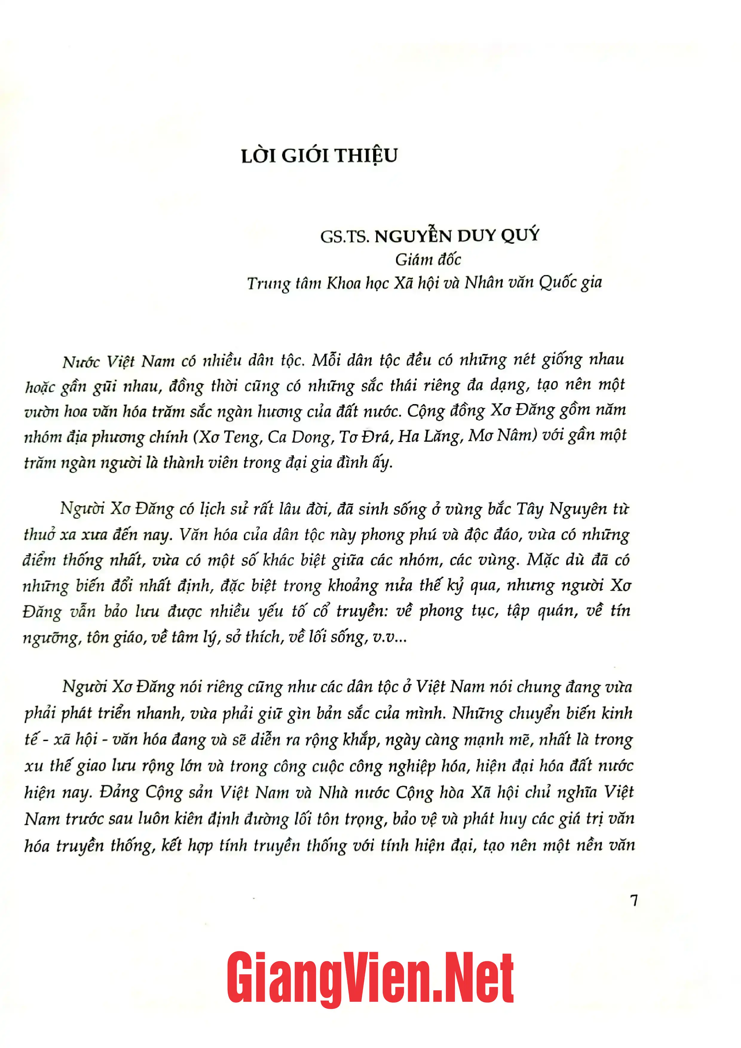 Mục lục chi tiết trang 1 sách Người Xơ Đăng ở Việt Nam