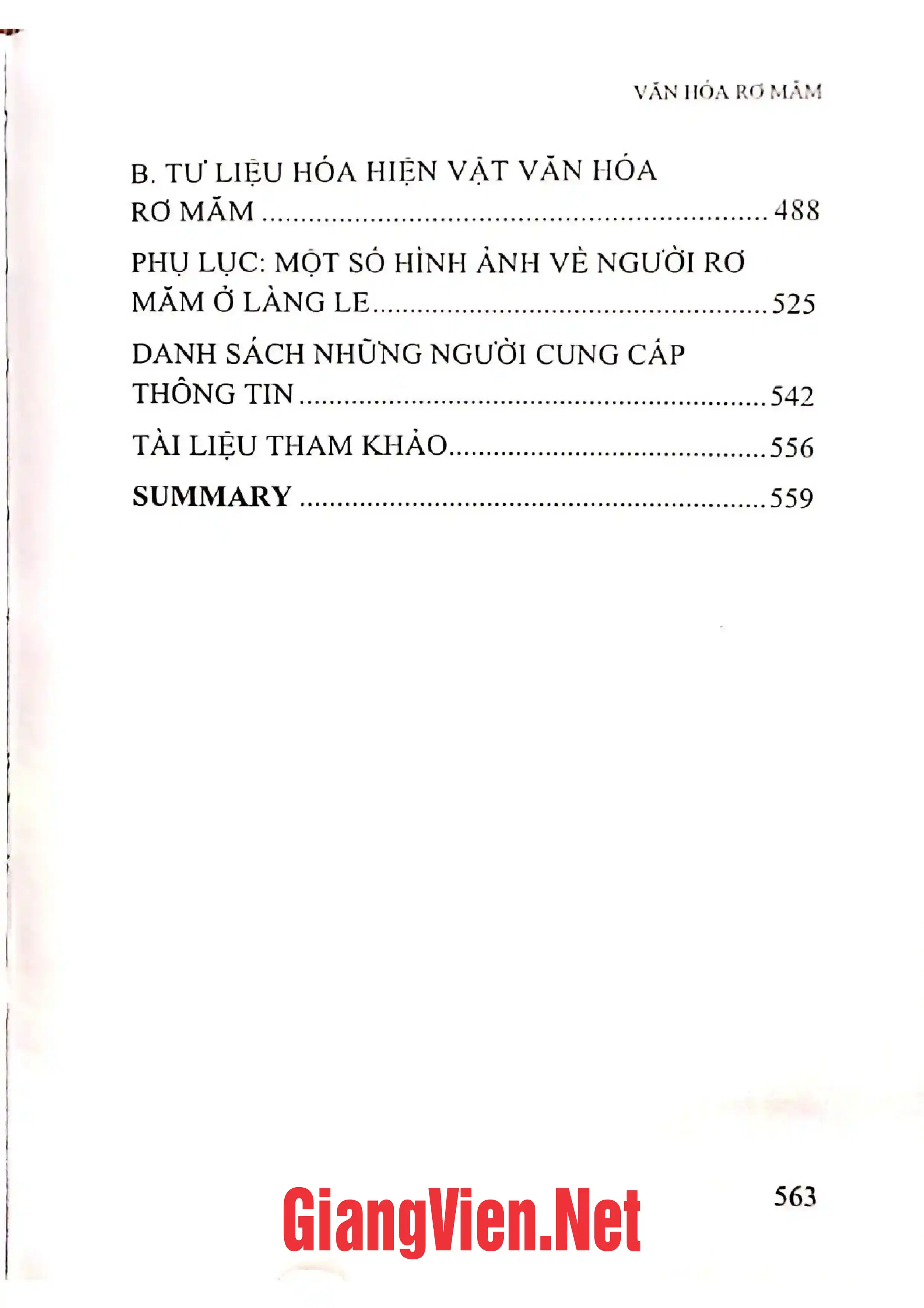 Mục lục chi tiết trang 2 sách Người Chăm ở Thuận Hải