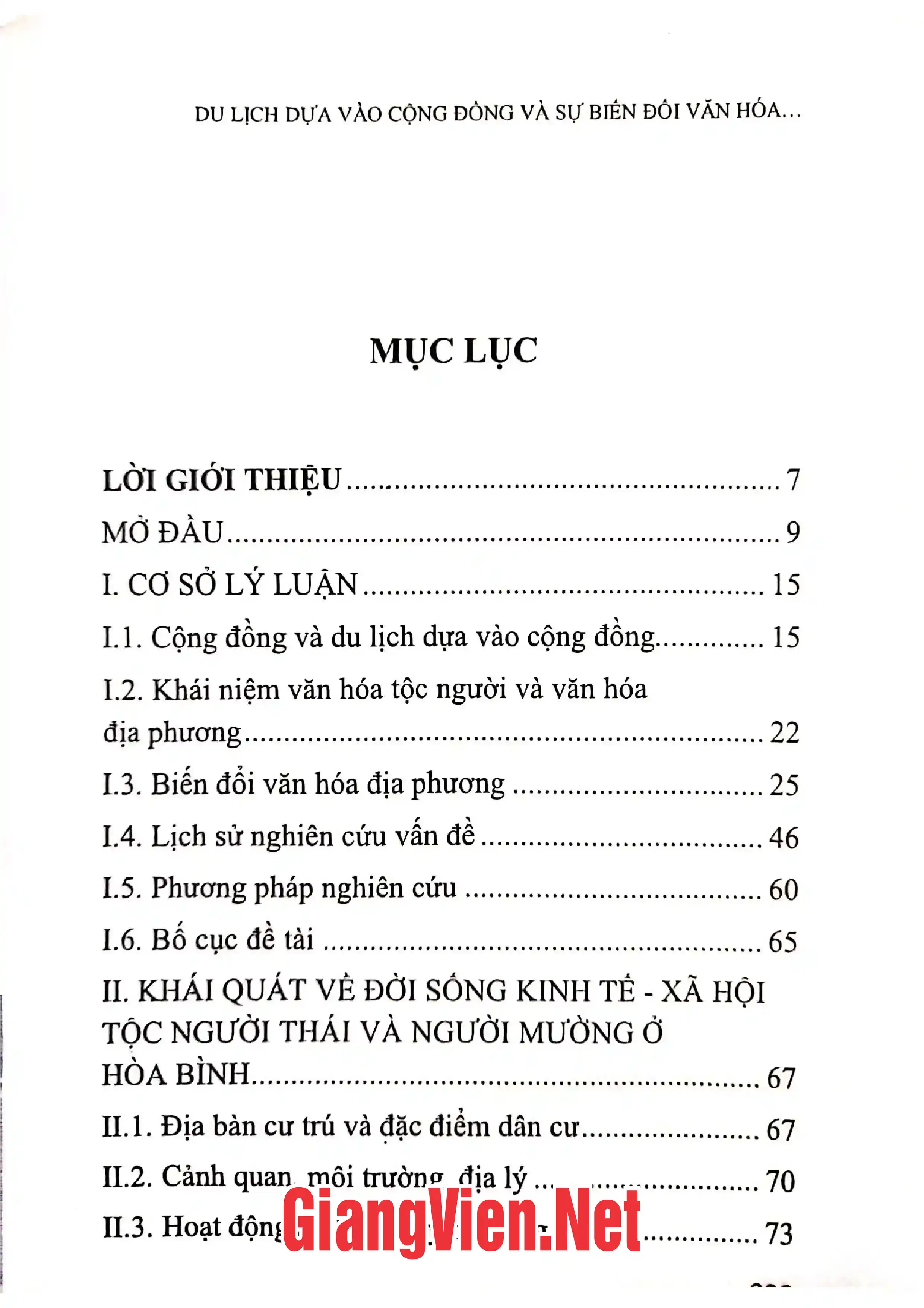 Trang bìa chính thức sách Du lịch dựa vào cộng đồng và sự biến đổi văn hóa địa phương - Nghiên cứu trường hợp một số điểm du lịch tỉnh Hòa Bình