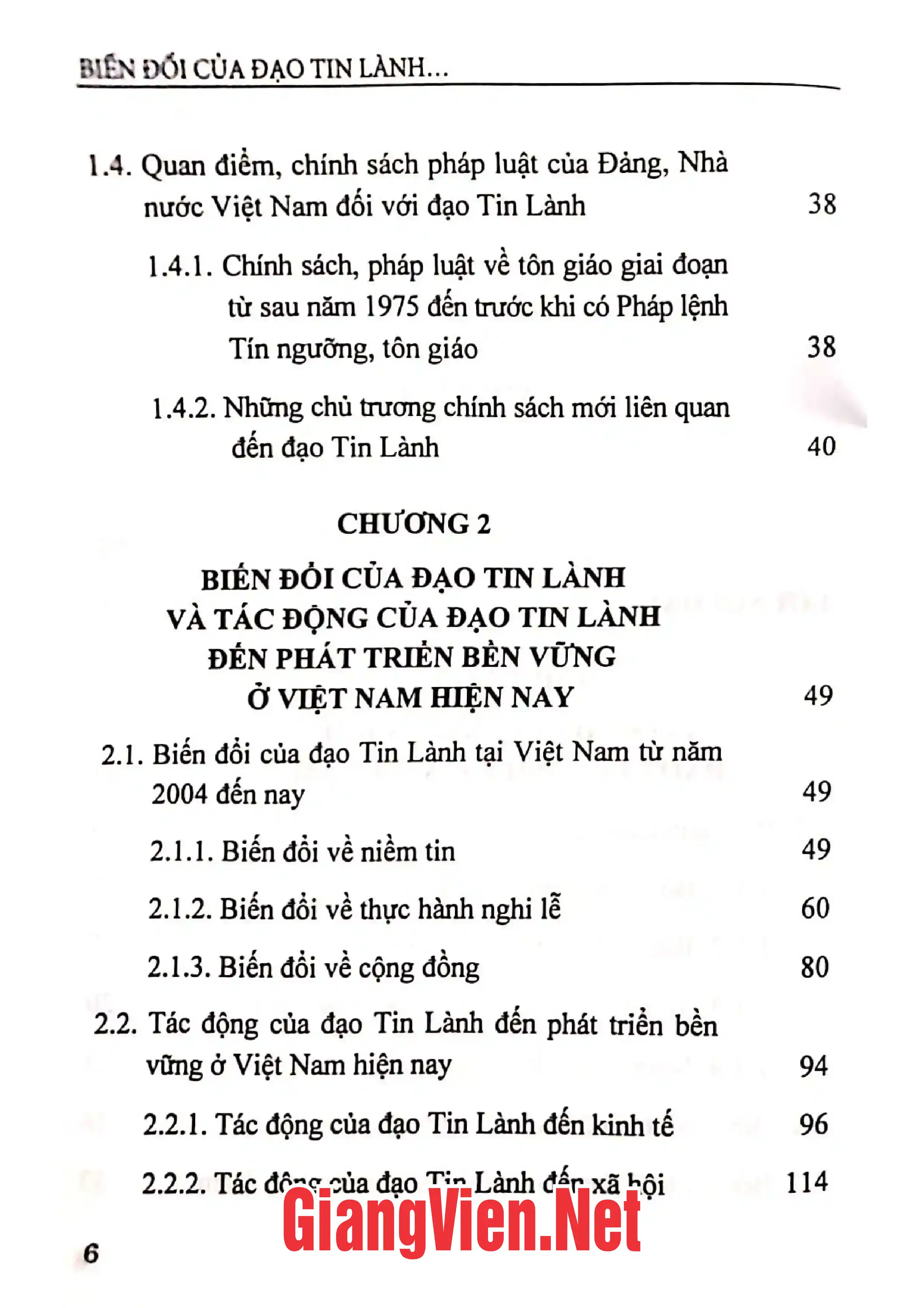 Ảnh minh họa nội dung cuốn sách: Biến đổi của đạo Tin Lành trong phát triển bền vững ơe Việt Nam hiện nay
