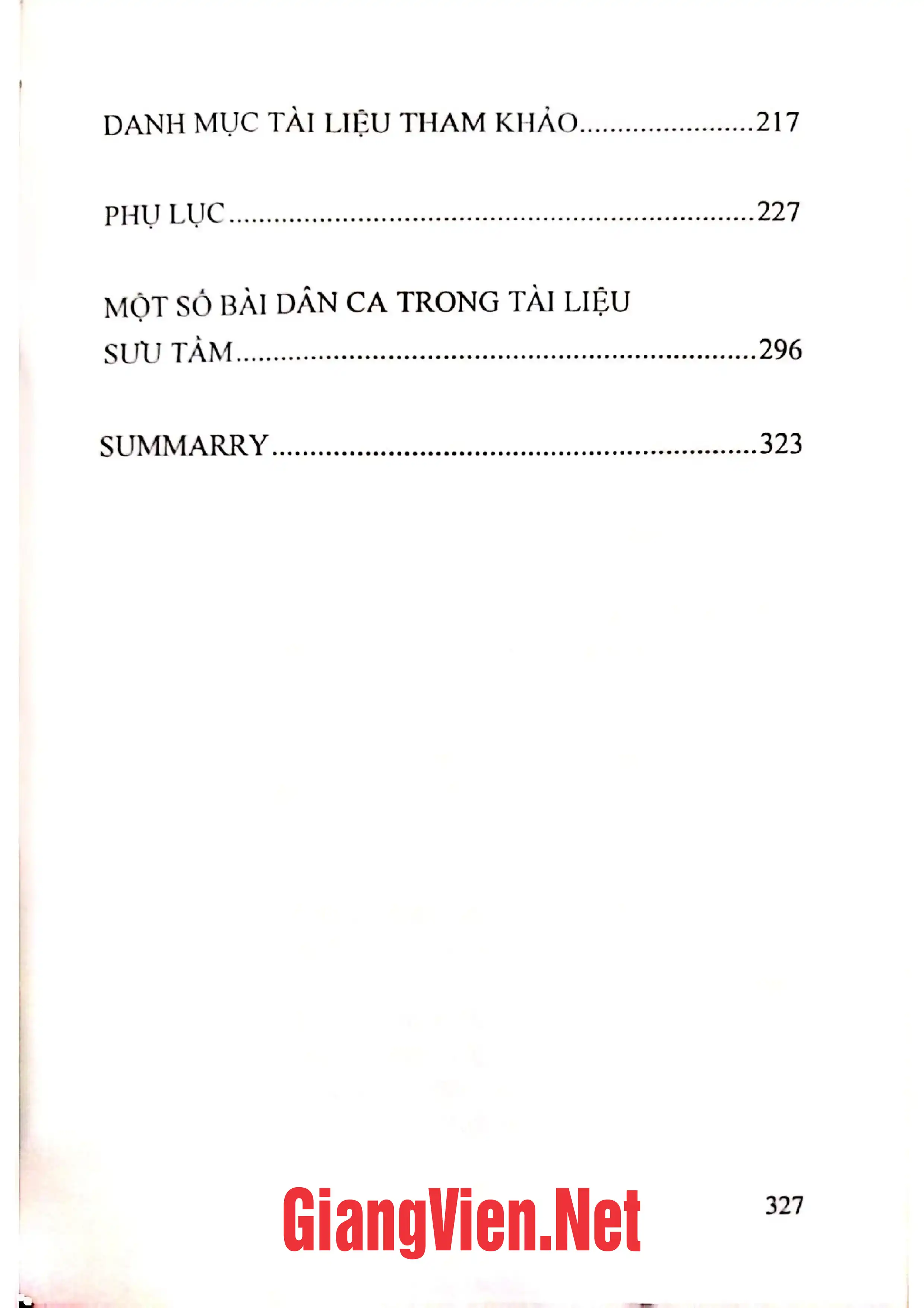 Mục lục chi tiết trang 2 sách Âm nhạc trong lễ hội truyền thống của người Việt ở Xứ Thanh