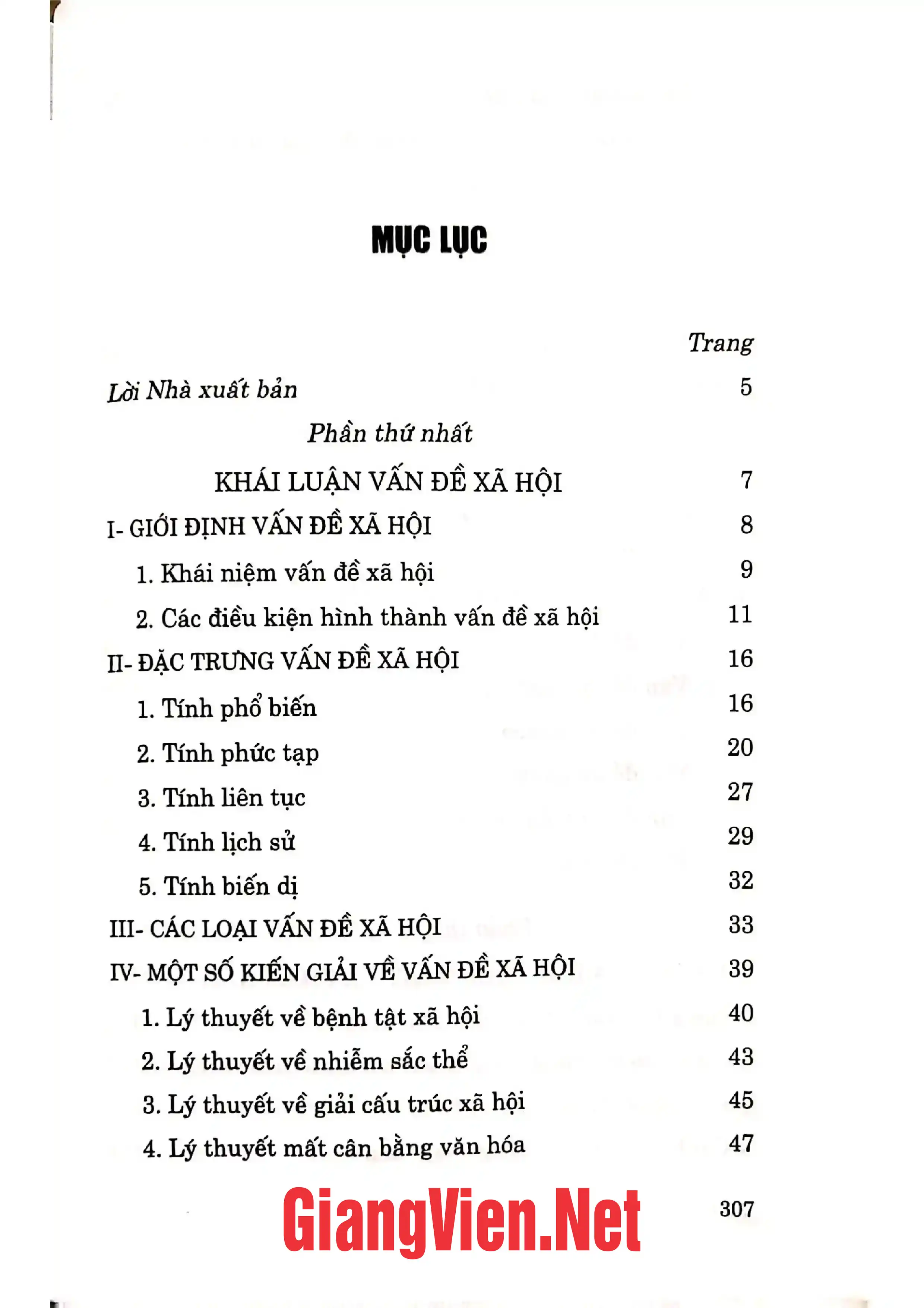 Trang bìa chính thức sách Vấn đề xã hội lý thuyết và vận dụng