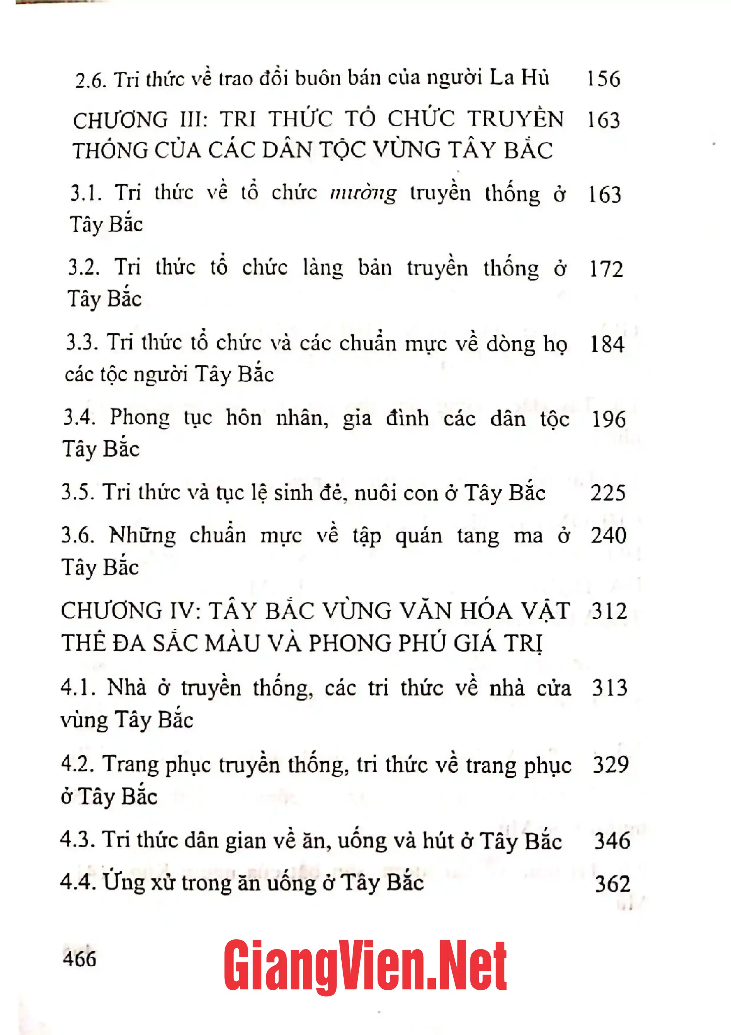 Mục lục chi tiết trang 1 sách Tây Bắc vùng văn hóa giàu bản sắc