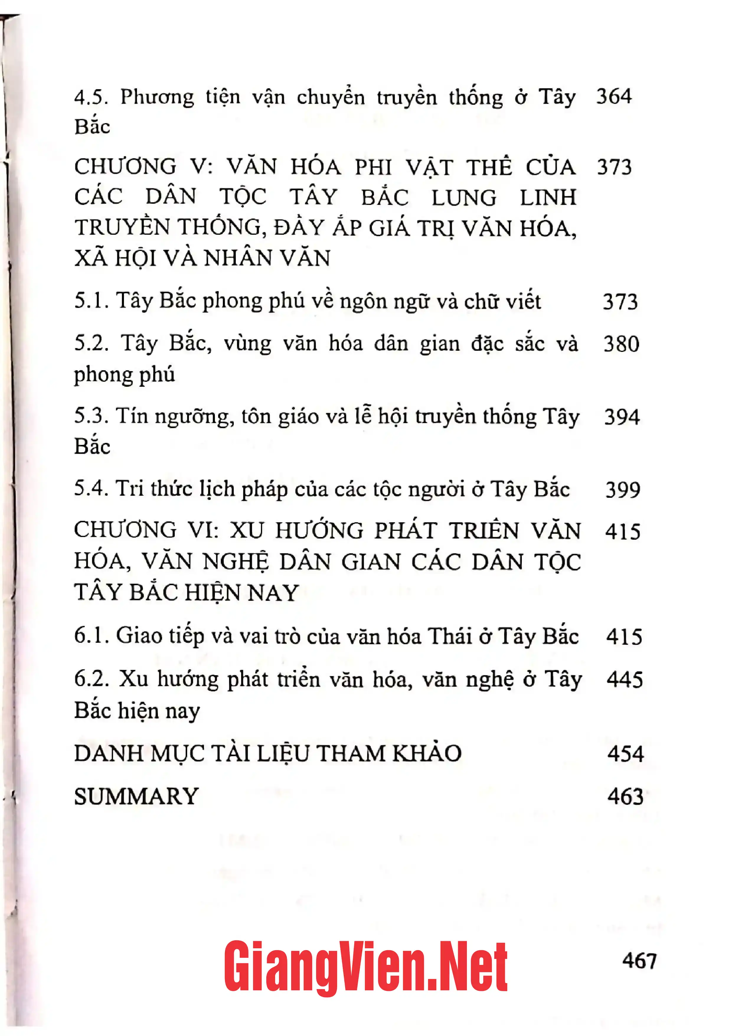 Mục lục chi tiết trang 2 sách Tây Bắc vùng văn hóa giàu bản sắc