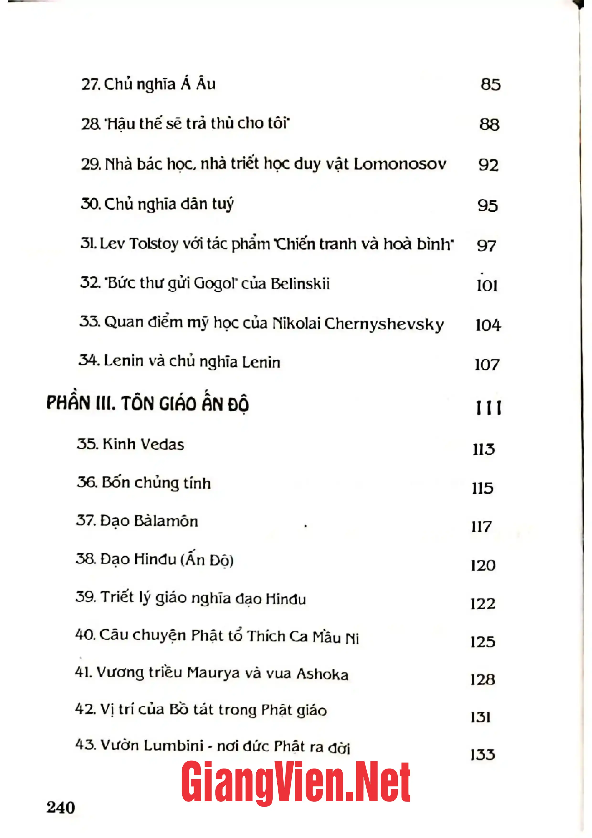 Mục lục chi tiết trang 2 sách Triết học thế giới nên biết