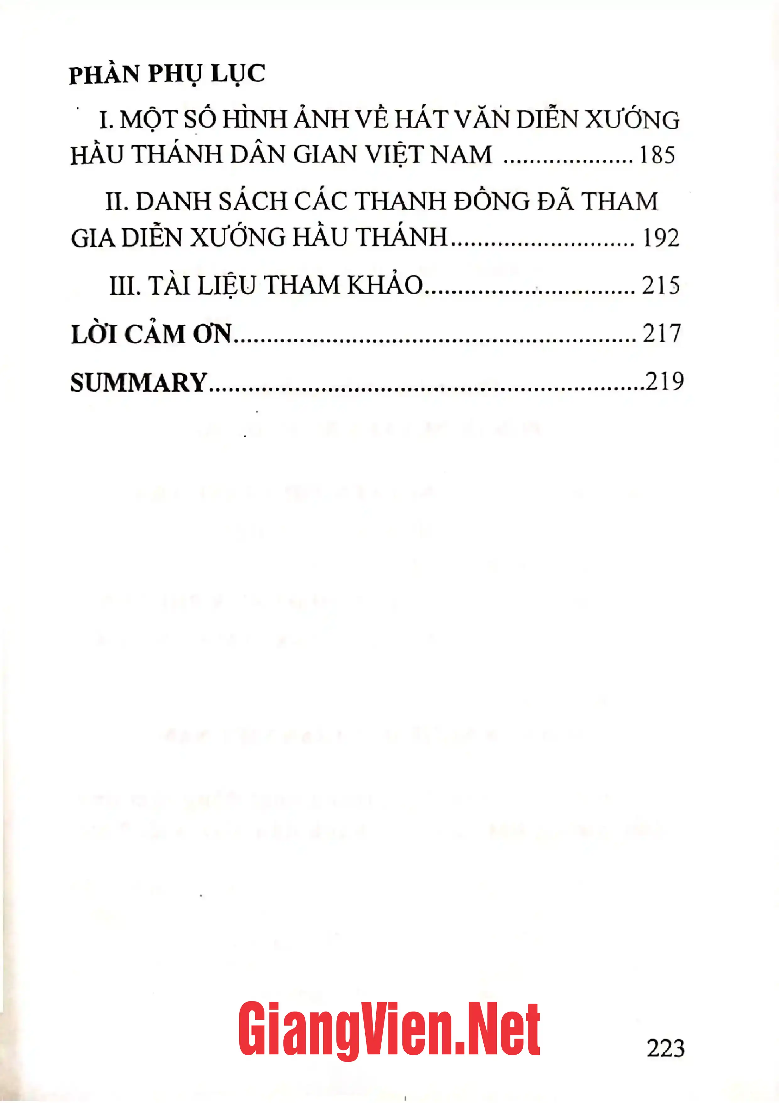 Mục lục chi tiết trang 2 sách Nhân chủng học khoa học về con người