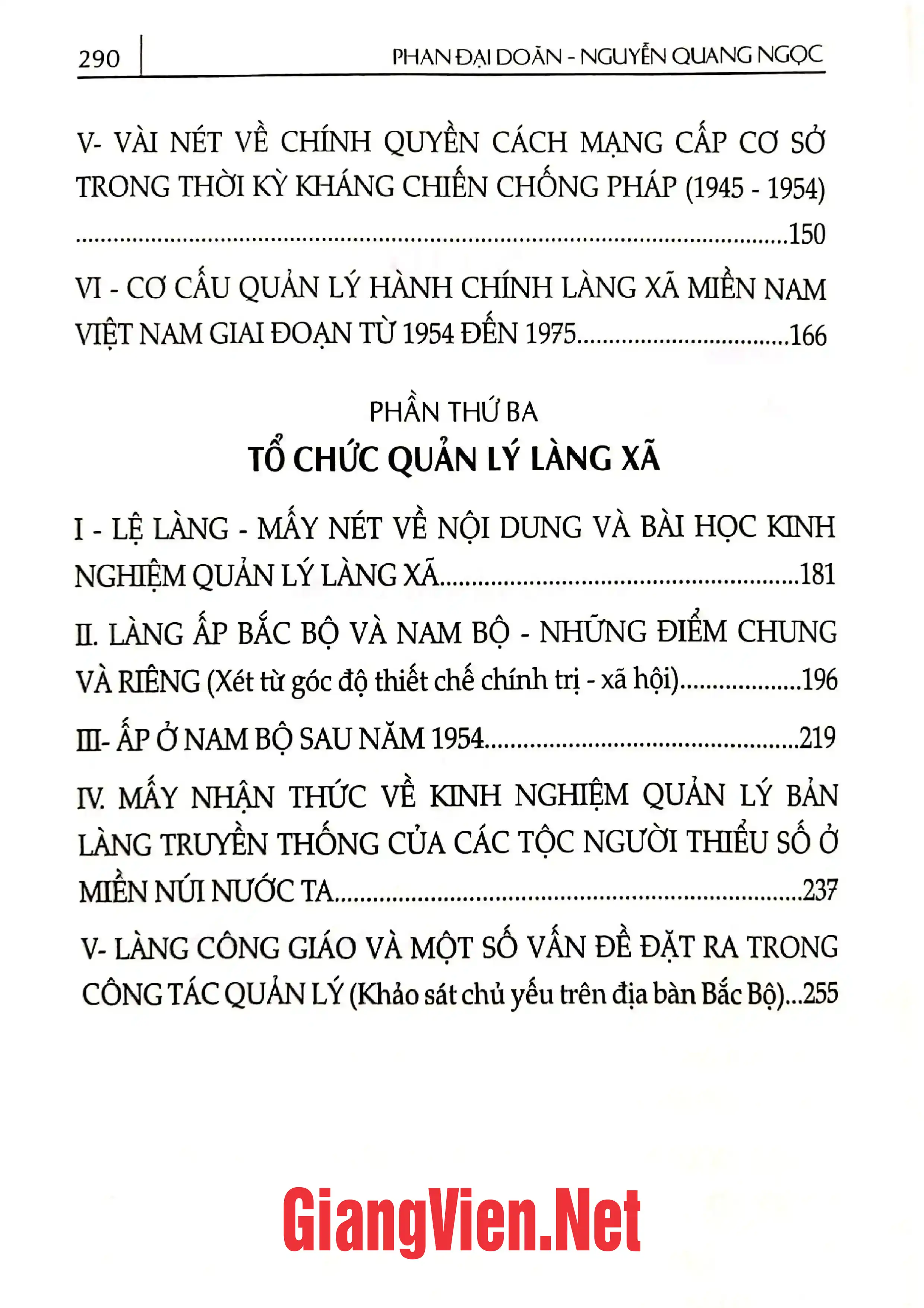 Mục lục chi tiết trang 1 sách Kinh nghiệm tổ chức quản lý nông thôn Việt Nam trong lịch sử