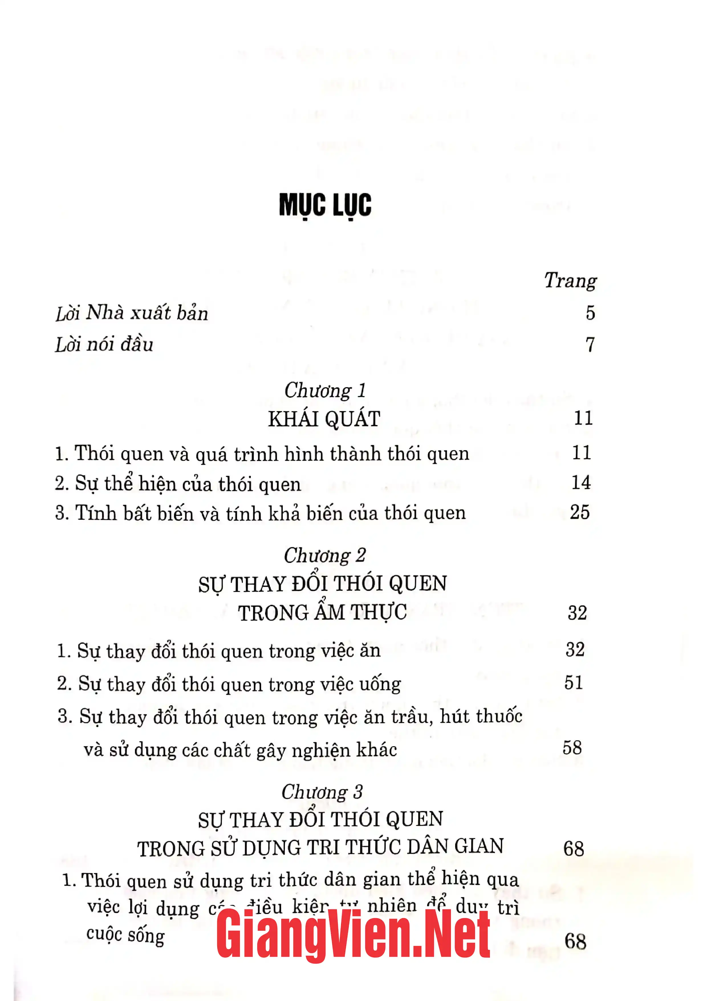 Trang bìa chính thức sách Sự thay đổi thói quan của người dân vùng Đồng bằng Bắc Bộ