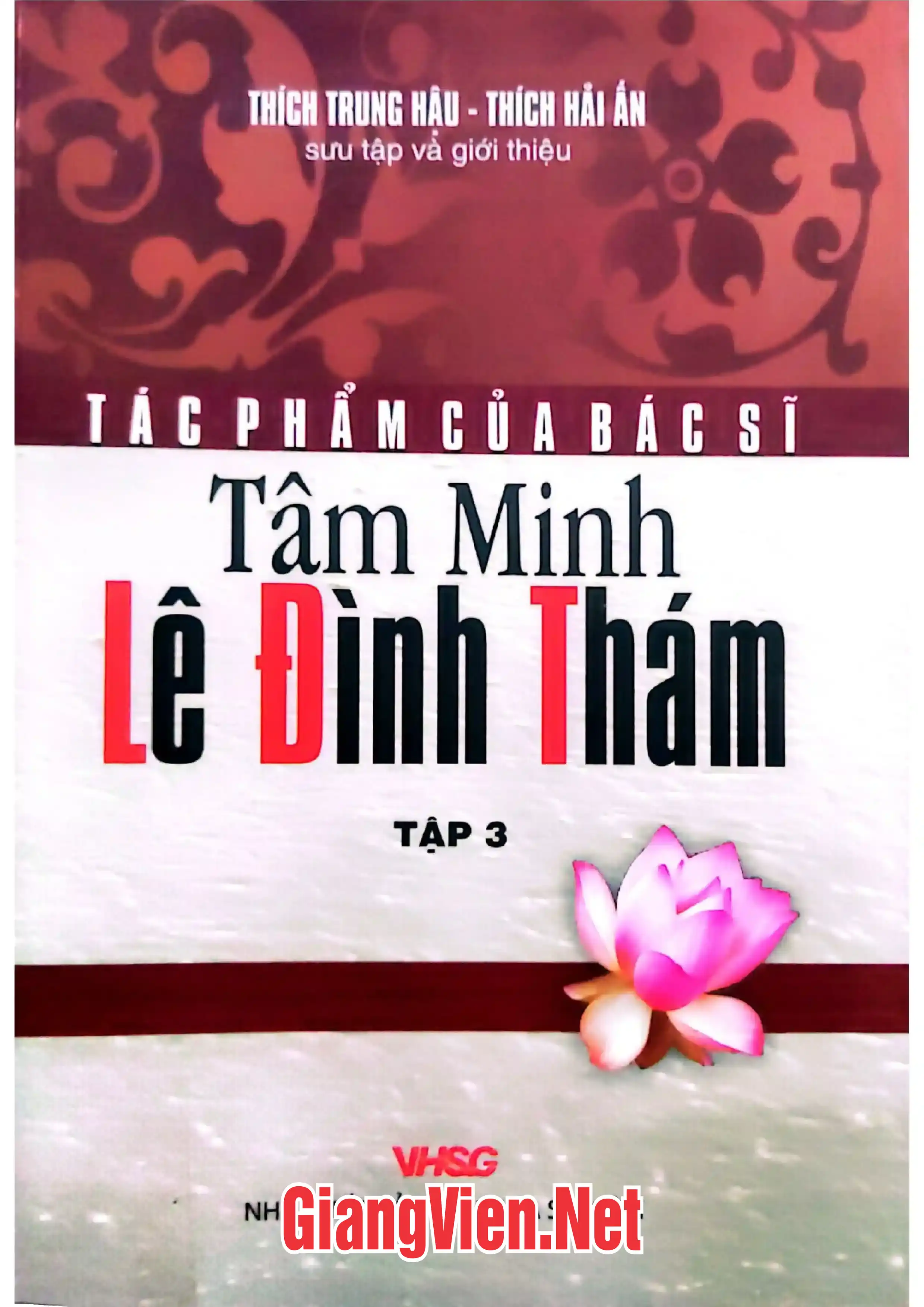 Ảnh bìa của Tác phẩm của bác sĩ Tâm minh Lê Đình Thám Tập 3