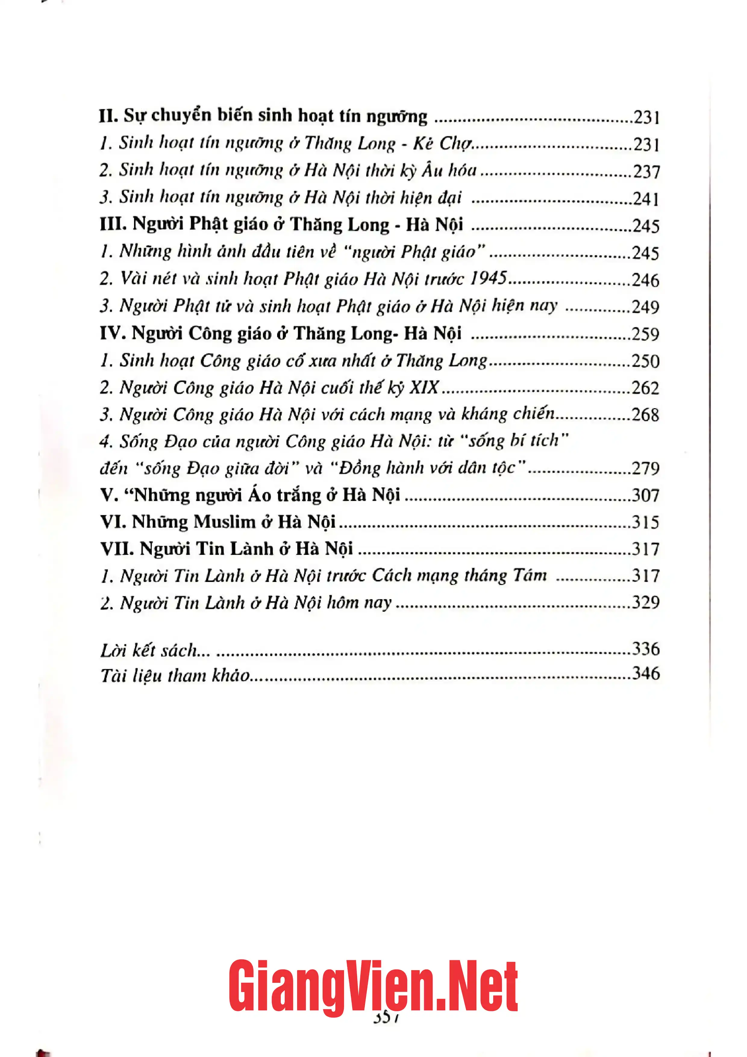 Ảnh minh họa nội dung cuốn sách: Đời sống tôn giáo tín ngưỡng Thăng Long - Hà Nội