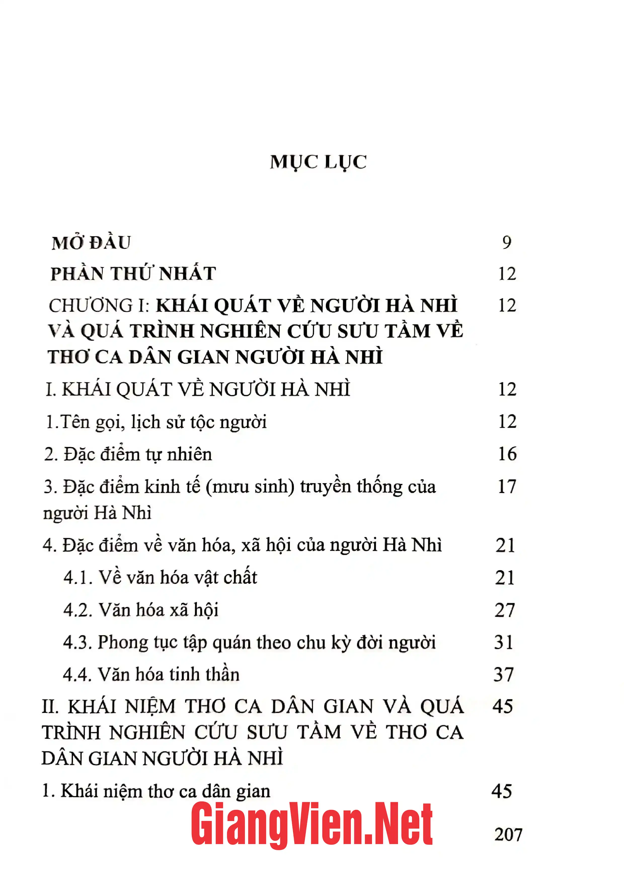Trang bìa chính thức sách Thơ ca dân gian người Hà Nhì ở Lào Cai