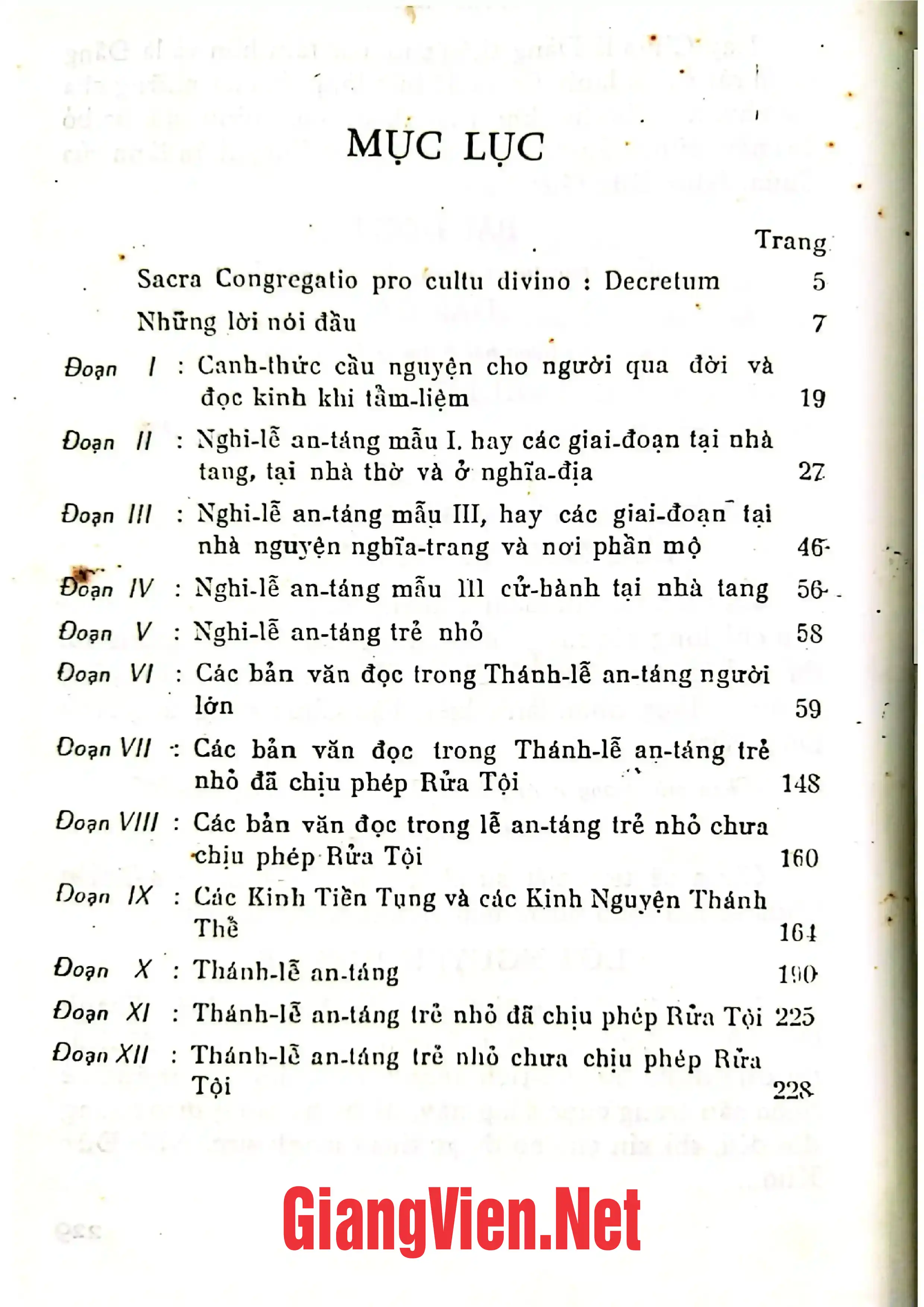 Trang bìa chính thức sách Nghi lễ an táng và thánh lễ cầu hồn