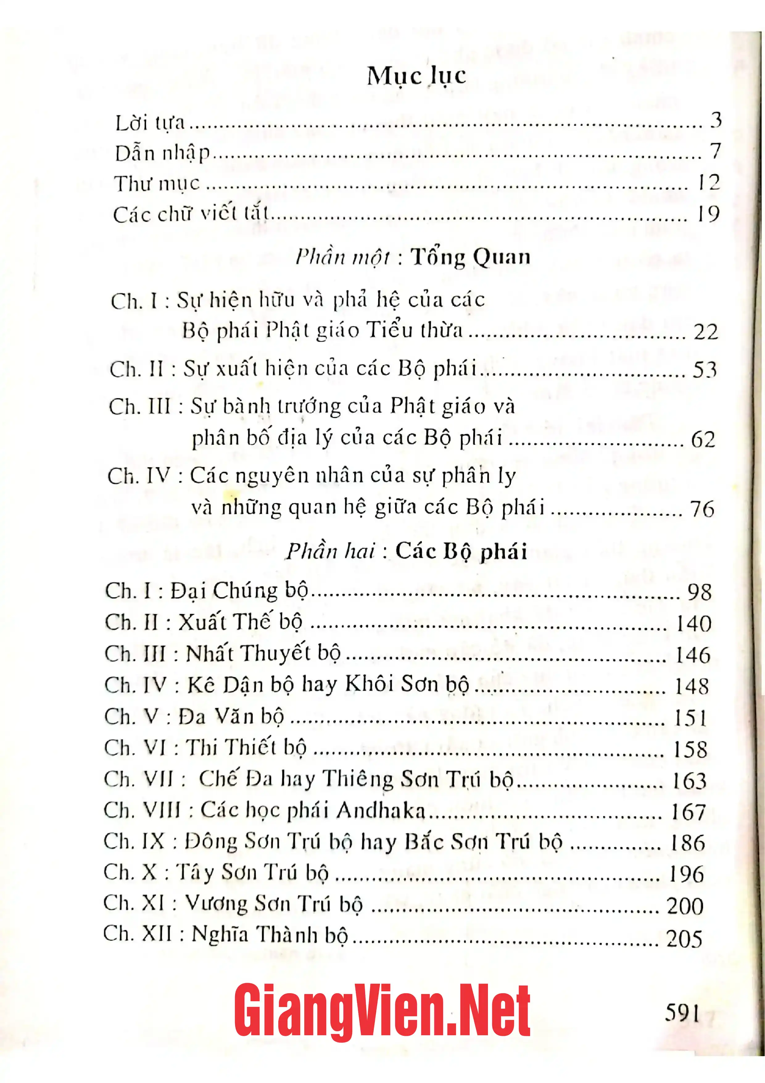 Trang bìa chính thức sách Các bộ phái Phật giáo Tiểu thừa