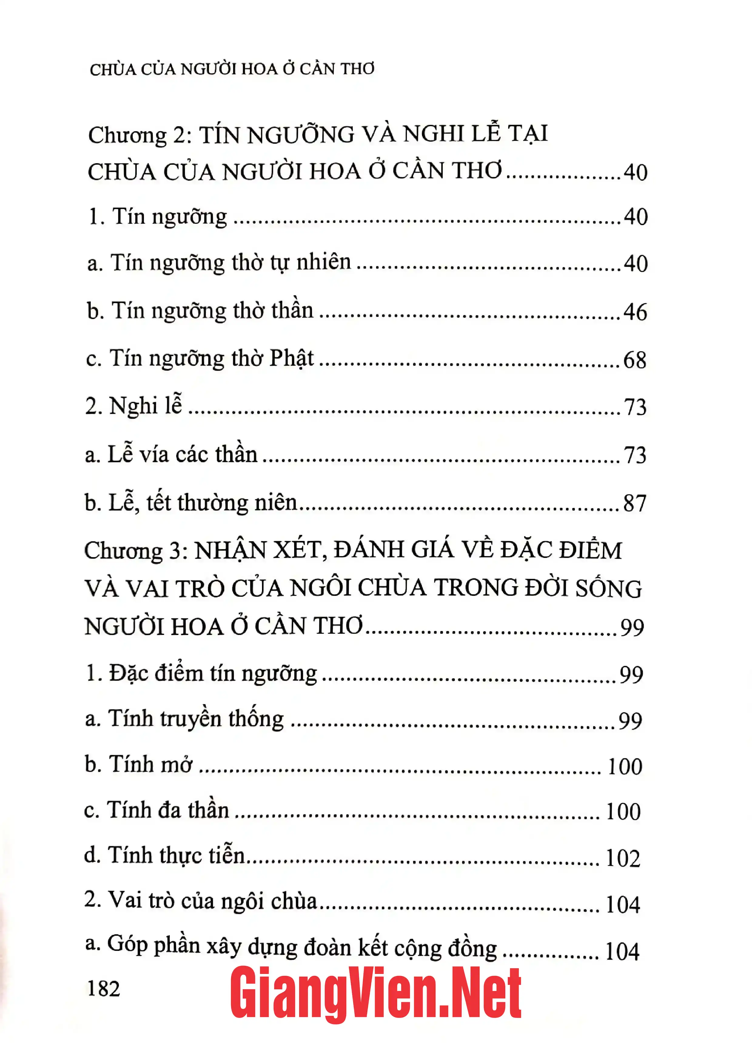 Mục lục chi tiết trang 1 sách Chùa của người Hoa ở Cần Thơ