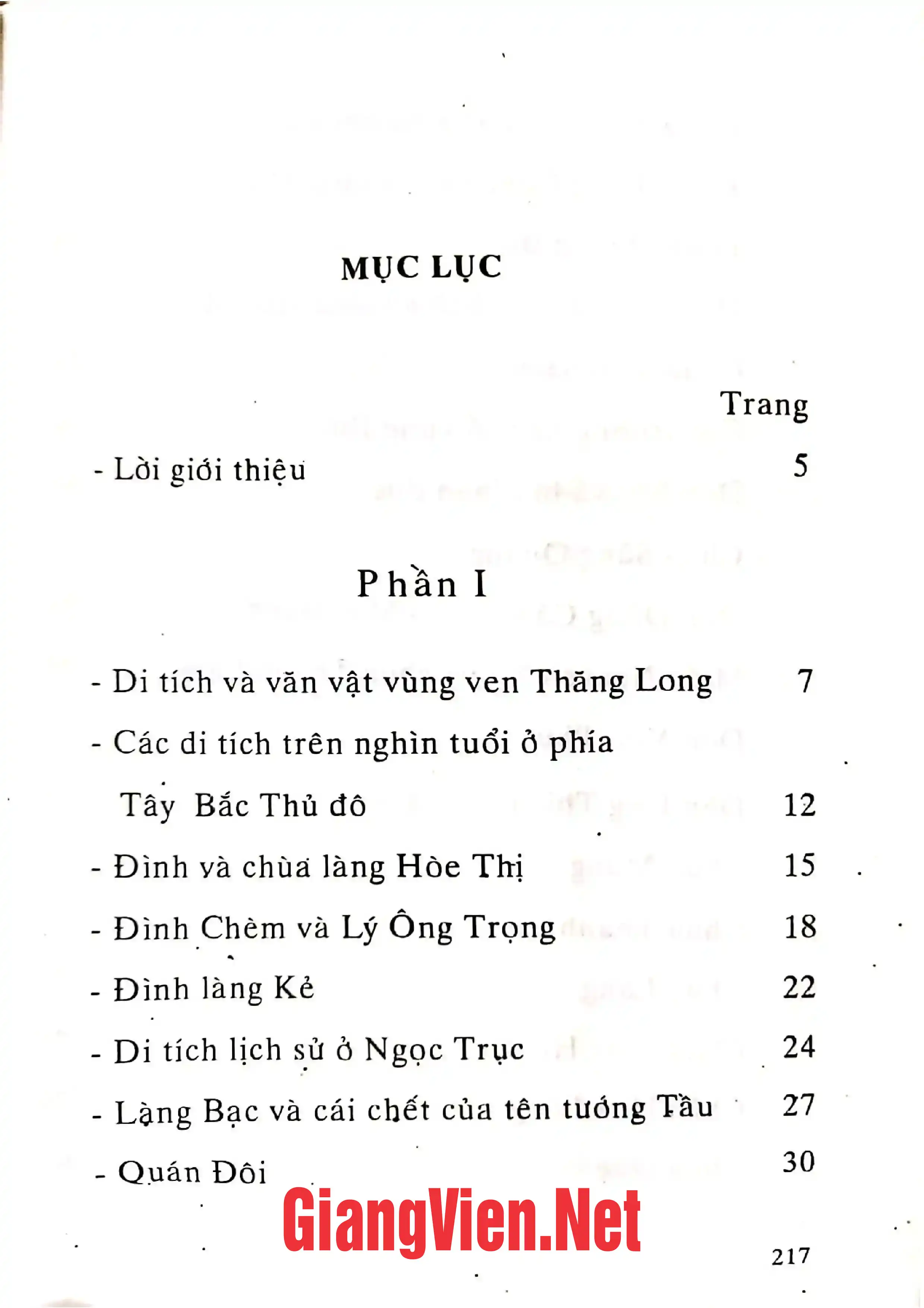 Trang bìa chính thức sách Di tích văn vật vùng ven Thăng Long