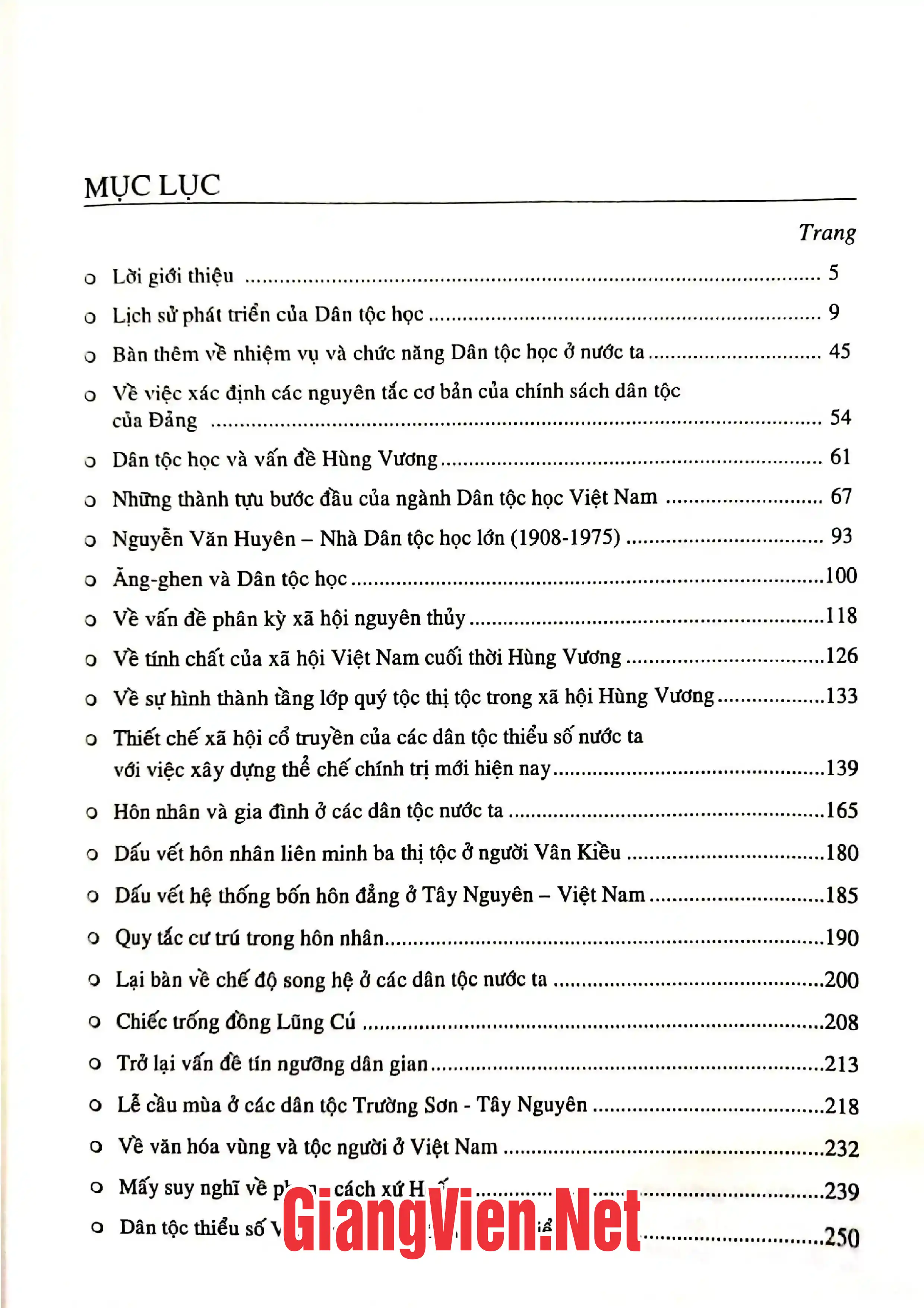 Trang bìa chính thức sách Một số vấn đề về Dân tộc học Việt Nam