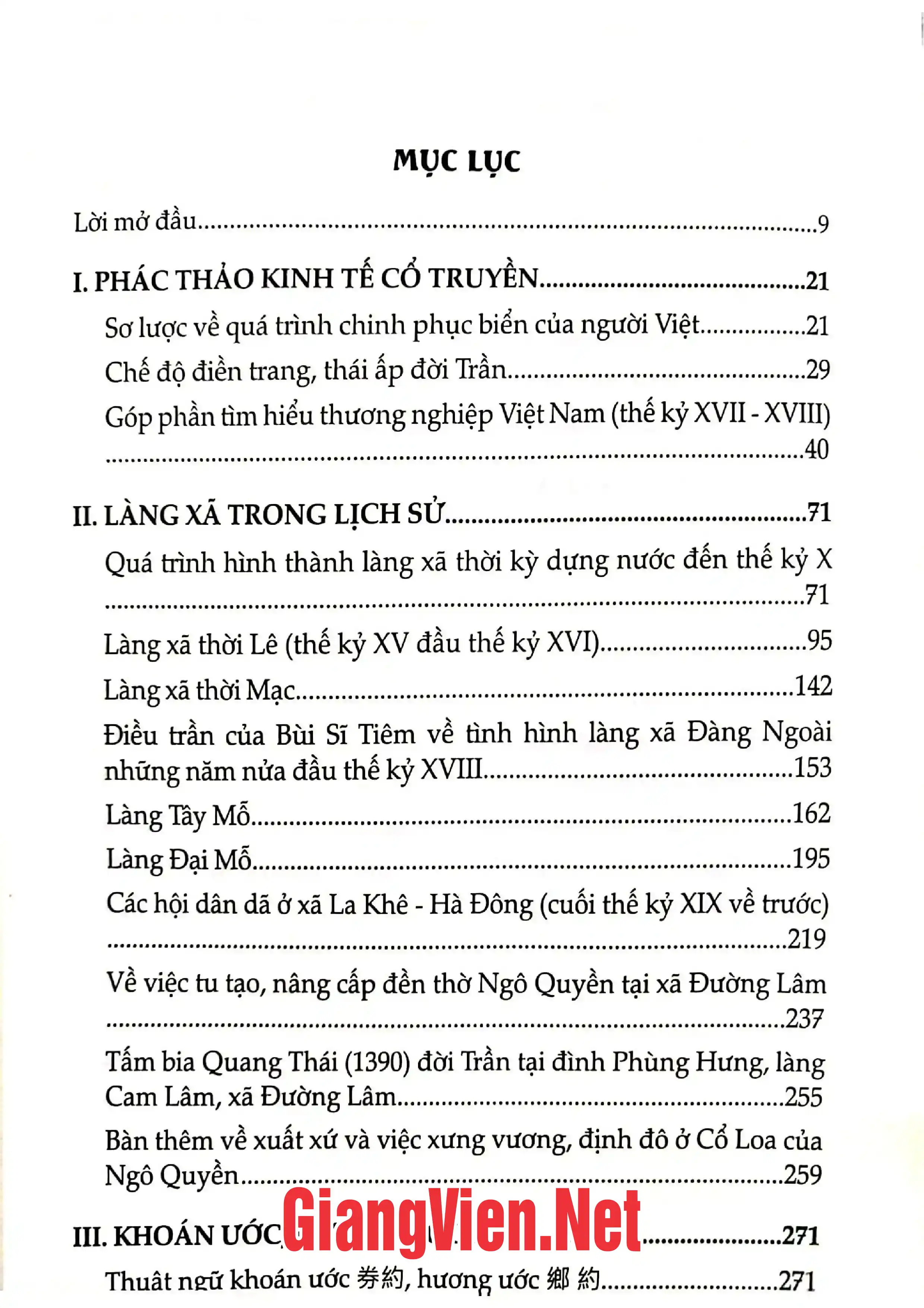Trang bìa chính thức sách Tìm lại làng Việt xưa