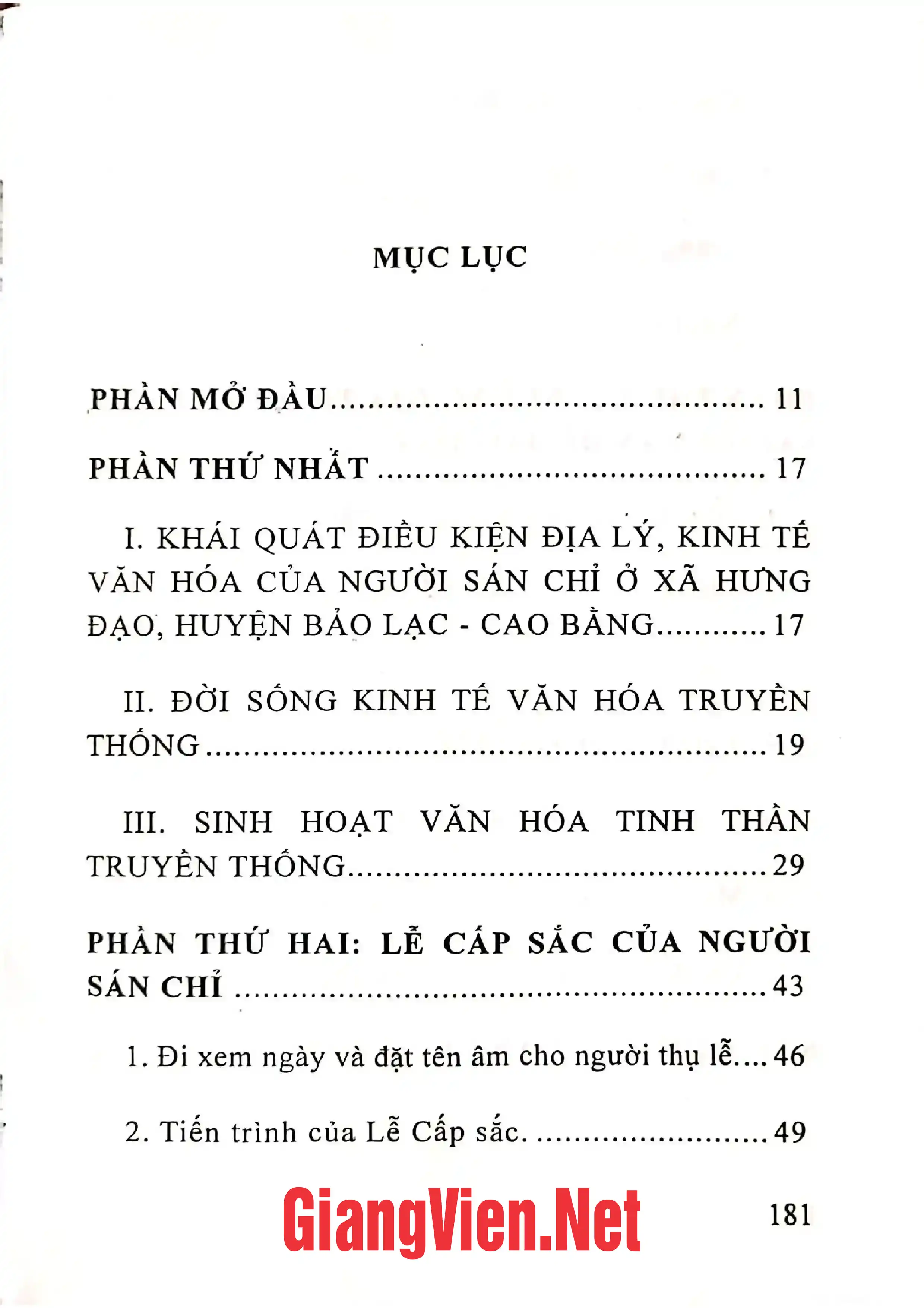 Trang bìa chính thức sách Lễ cấp sắc của người Sán Chỉ ở xã Hưng Đạo - huyện Bảo Lạc - tỉnh Cao Bằng